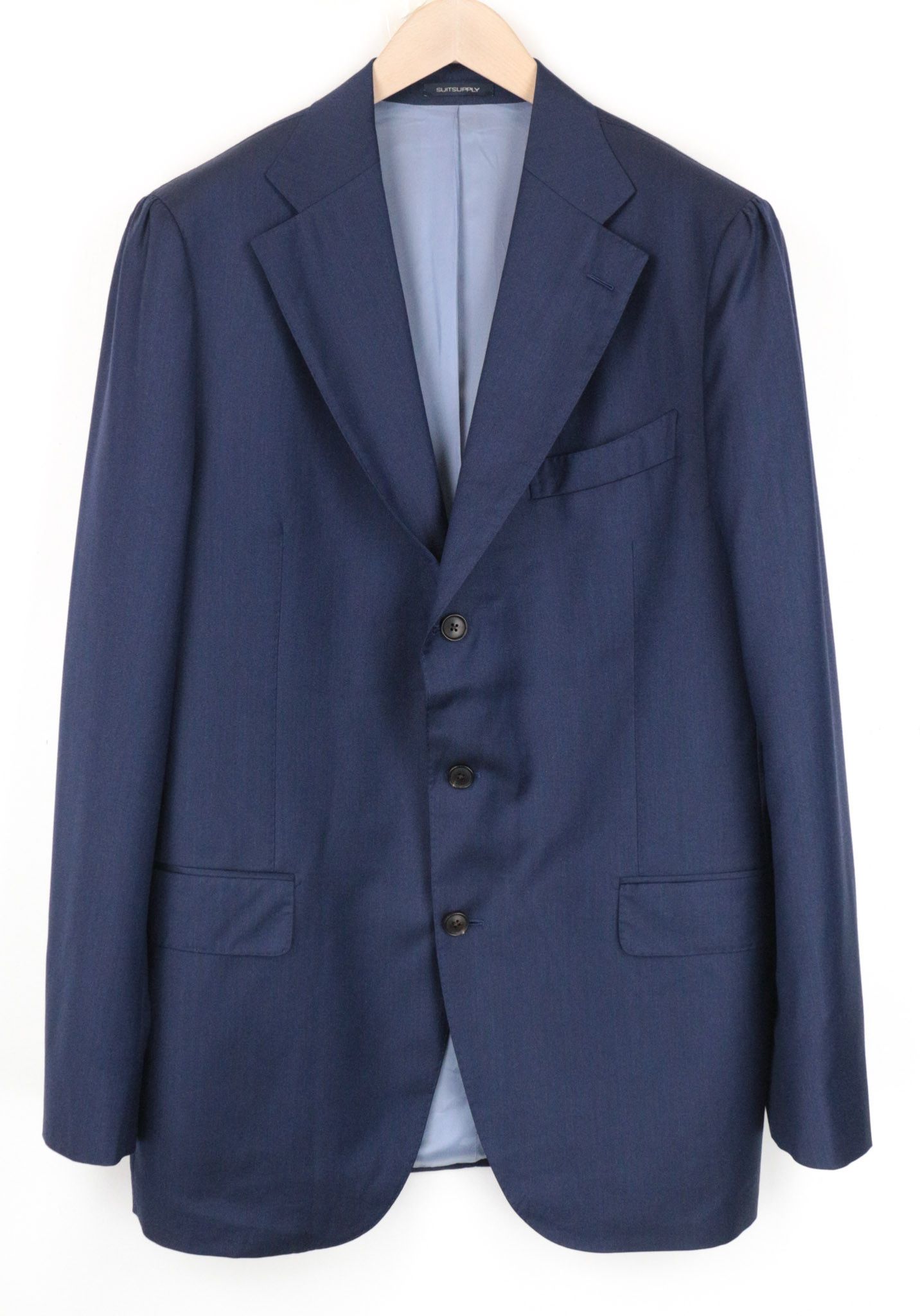 Suitsupply LA SPALLA UK48L Wool Blue Suit 68286 Size 48L - 2 Thumbnail