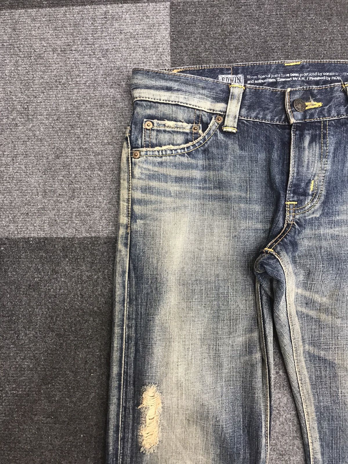 Edwin Bootcut🔥EDWIN Bootcut Distressed Jeans F12 Size 31" - 5 Thumbnail