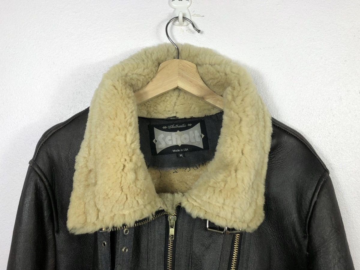 Schott Rare Vintage Schott B3 Shearling Leather Jacket Made in USA Size US M / EU 48-50 / 2 - 2 Thumbnail