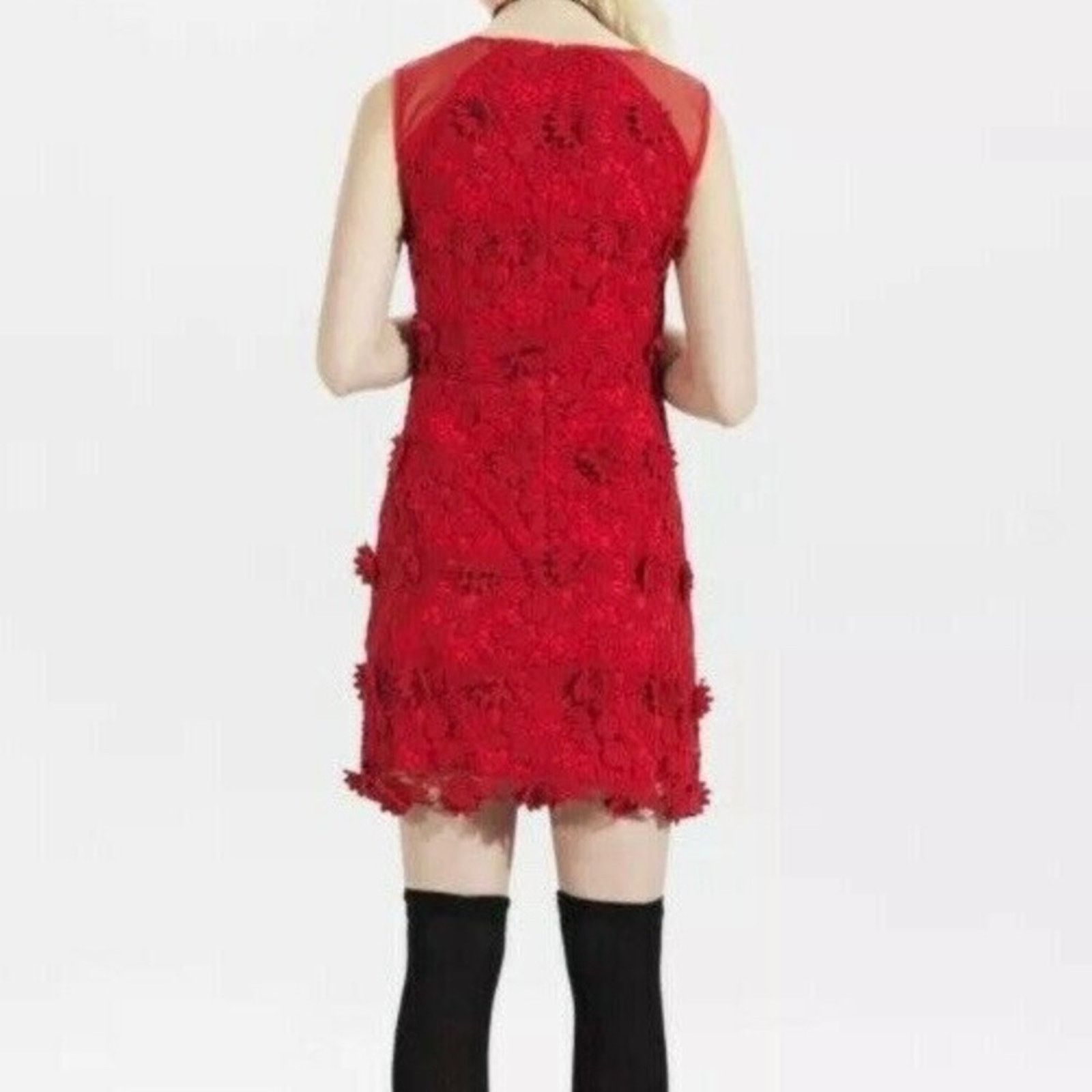Anthropologie Anthropologie Thistlepearl red floral lace mini dress size 4 Size S / US 4 / IT 40 - 4 Thumbnail