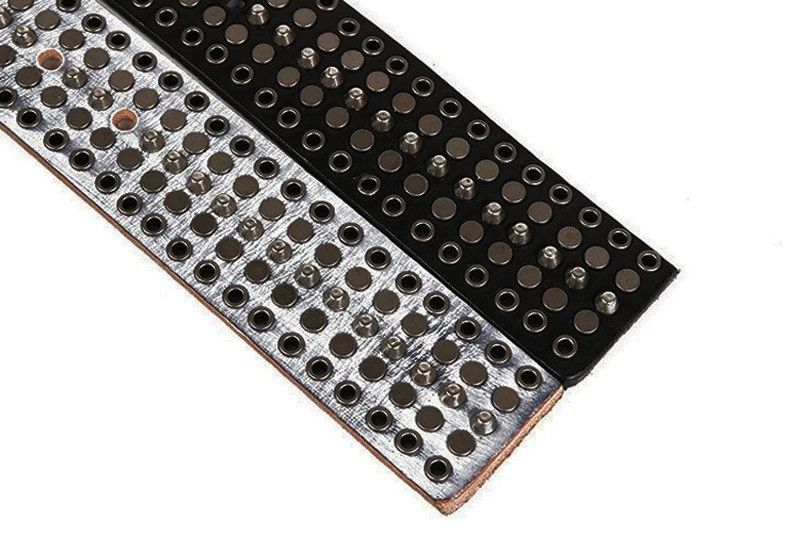 Leather × Vintage Genuine Leather Cowboy Belt Buckle Vintage Metal Rivet Size ONE SIZE - 5 Thumbnail