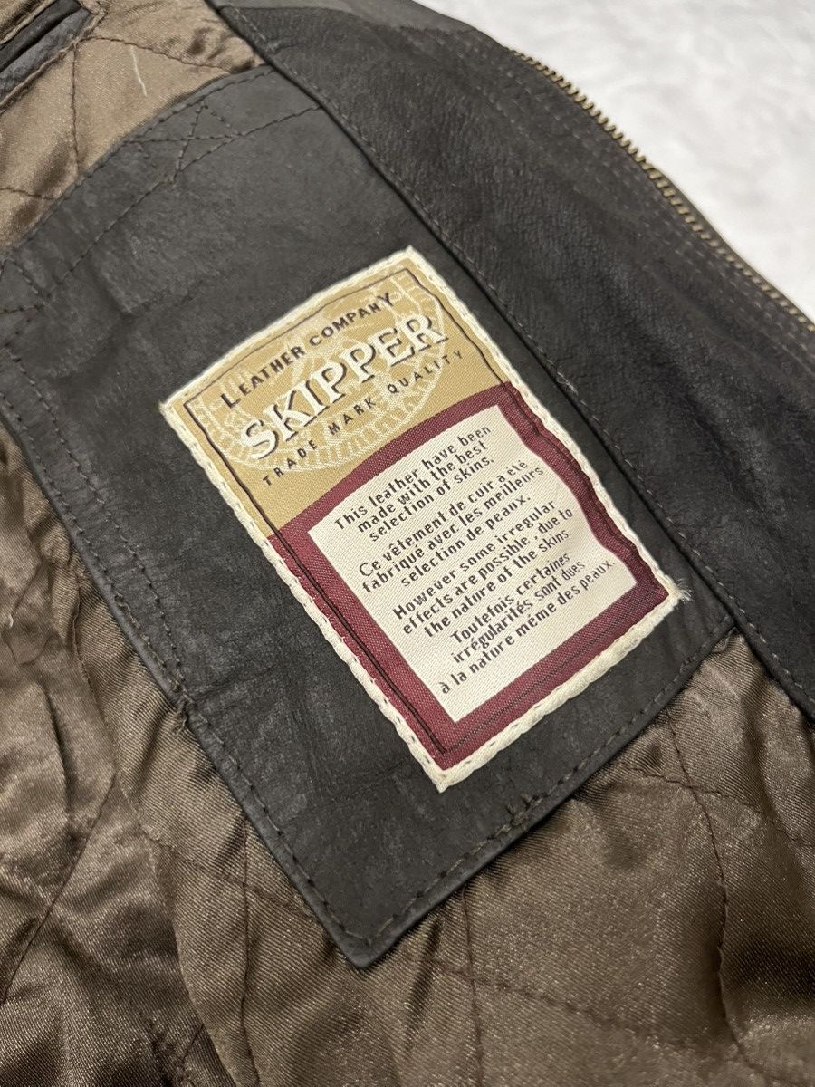 Vintage Skipper Vintage Leather Waxed Metal Lockers Fireman Jacket Size US M / EU 48-50 / 2 - 9 Thumbnail