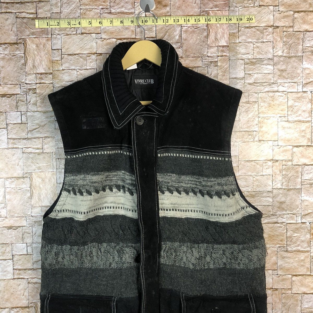 Japanese Brand Vivve Club Black Vest #A514 Size US M / EU 48-50 / 2 - 2 Thumbnail