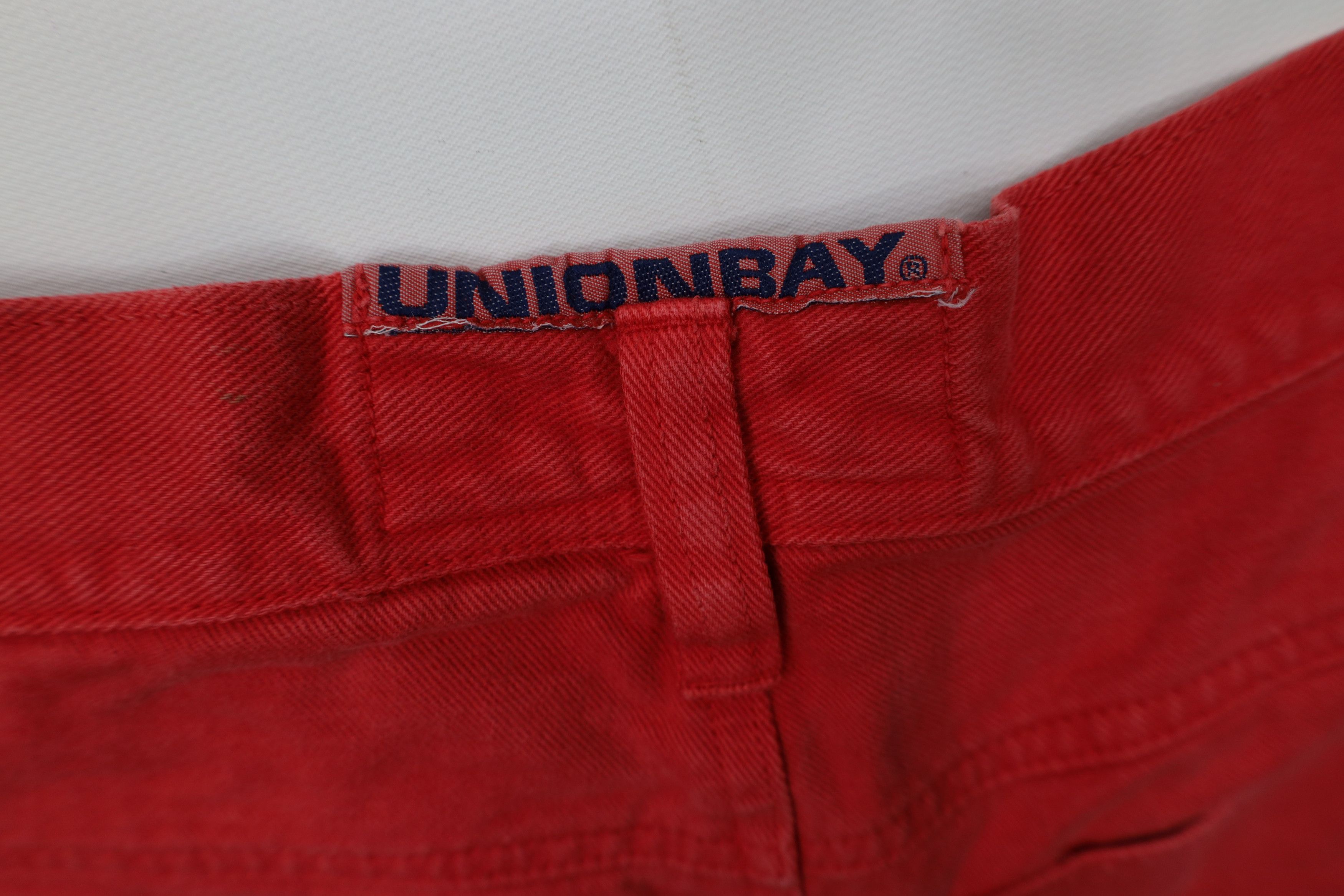 UNIONBAY Vintage 90s Unionbay Surfing Baggy Fit Denim Jean Shorts Red Size US 30 / EU 46 - 14 Thumbnail