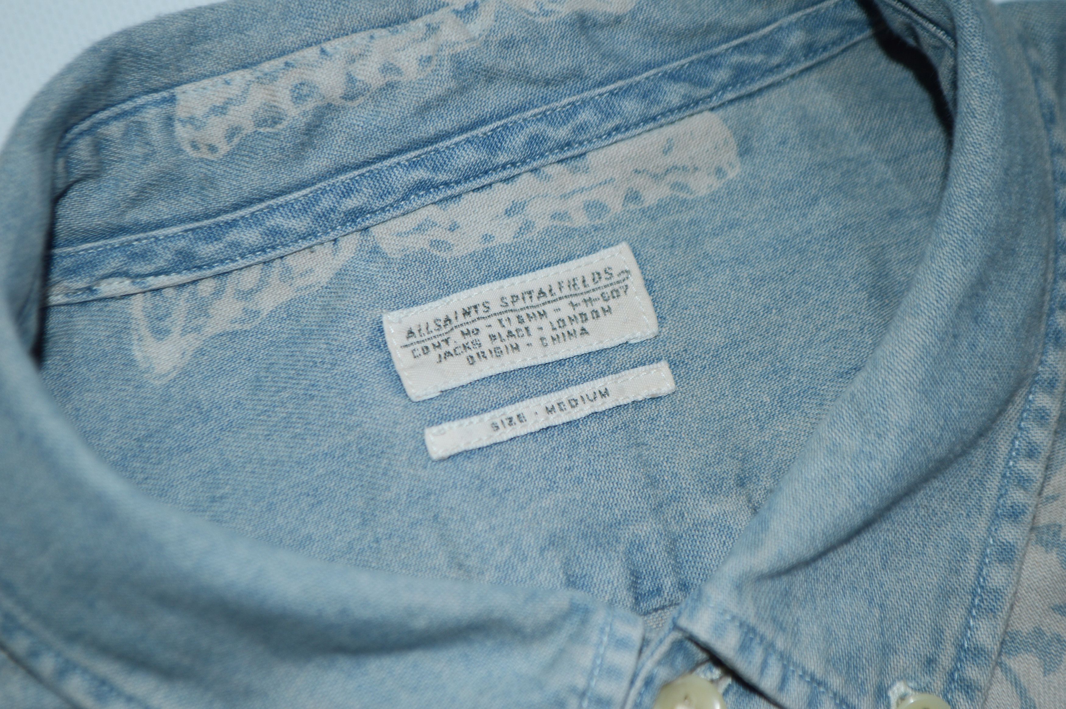Allsaints Allsaints Papillon S/S Cotton Denim Shirt Size M Size US M / EU 48-50 / 2 - 5 Thumbnail