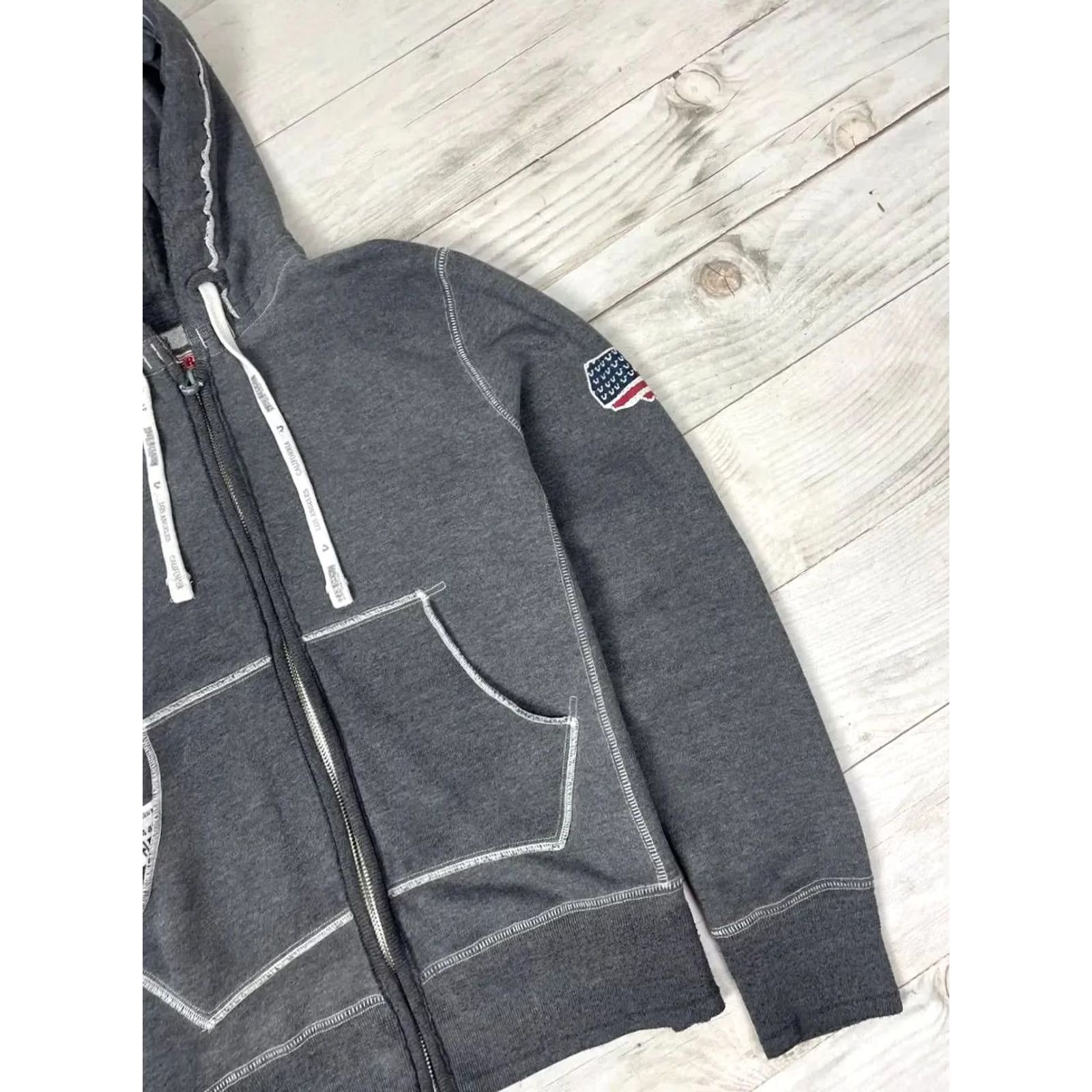 True Religion True Religion Hoodie Full Zip California USA Flag Men Sz M gray Size US M / EU 48-50 / 2 - 5 Thumbnail