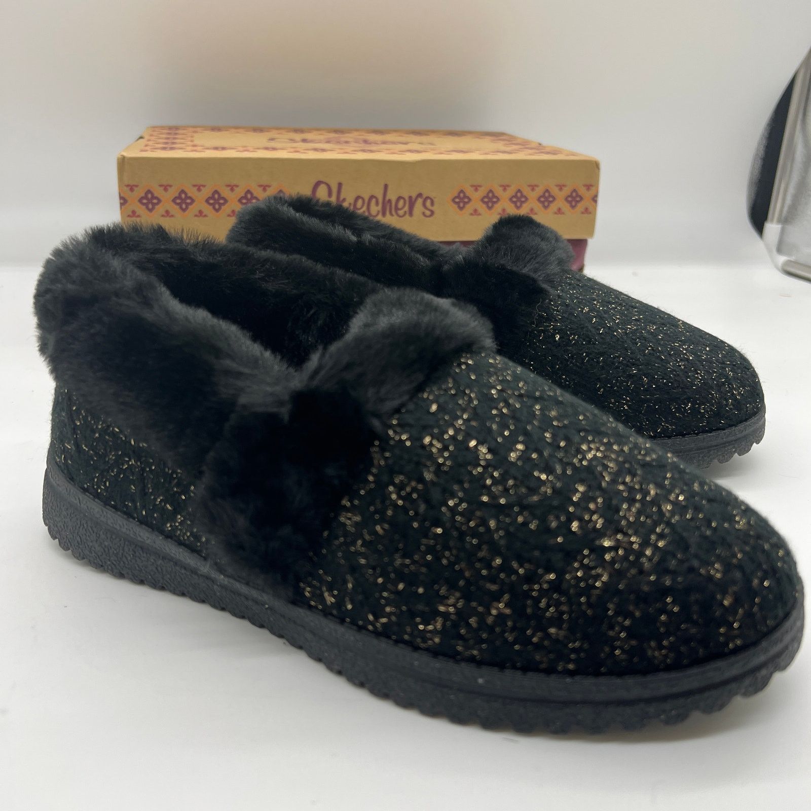 SKECHERS Skechers Slipper Womens Size 6 Wide Black Cozy Lite Size US 6 / IT 36 - 2 Thumbnail