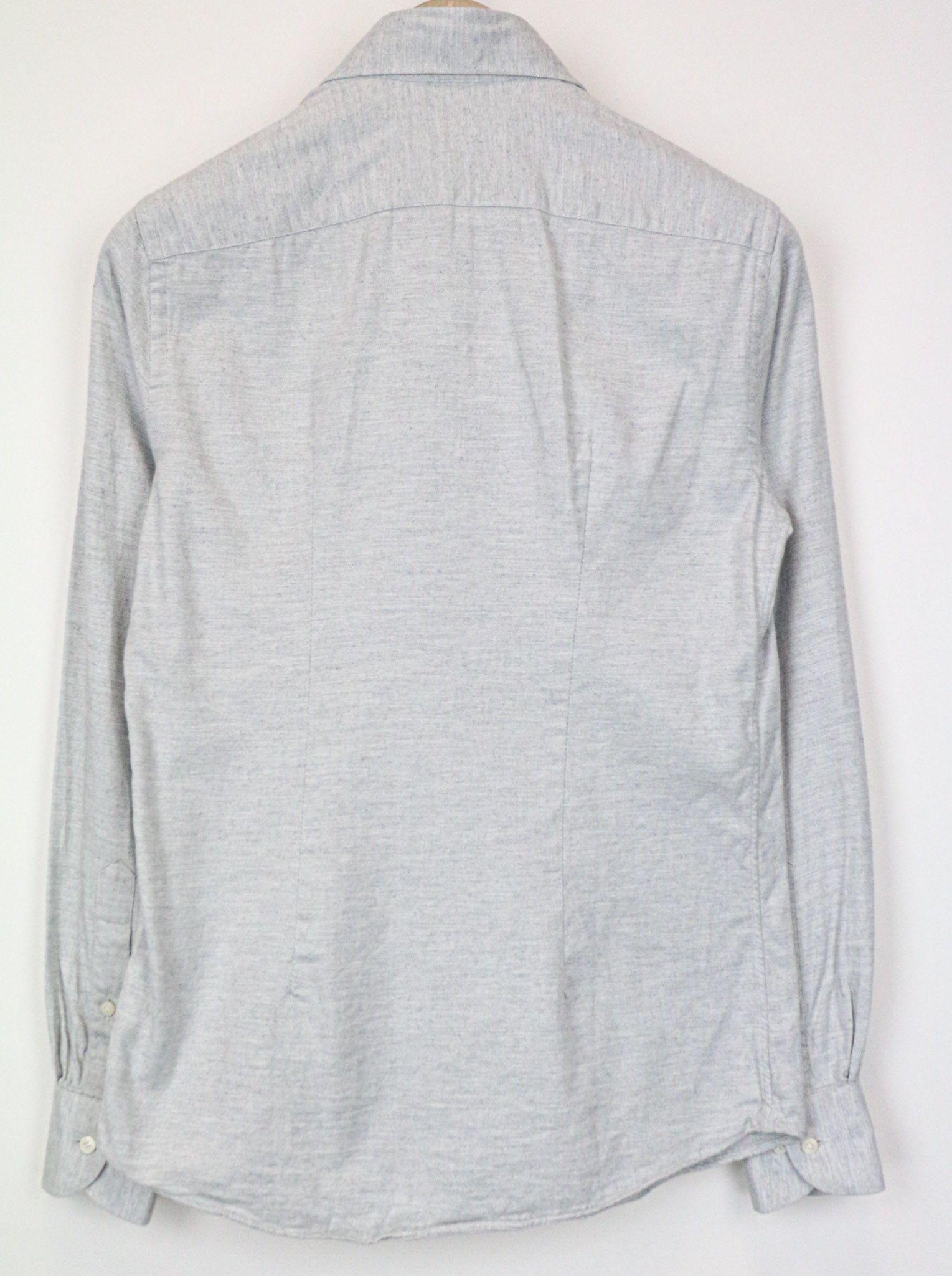 Suitsupply 35/36/13 1/2 Grey Cotton Cutaway Shirt 77097 Size 36R - 2 Thumbnail