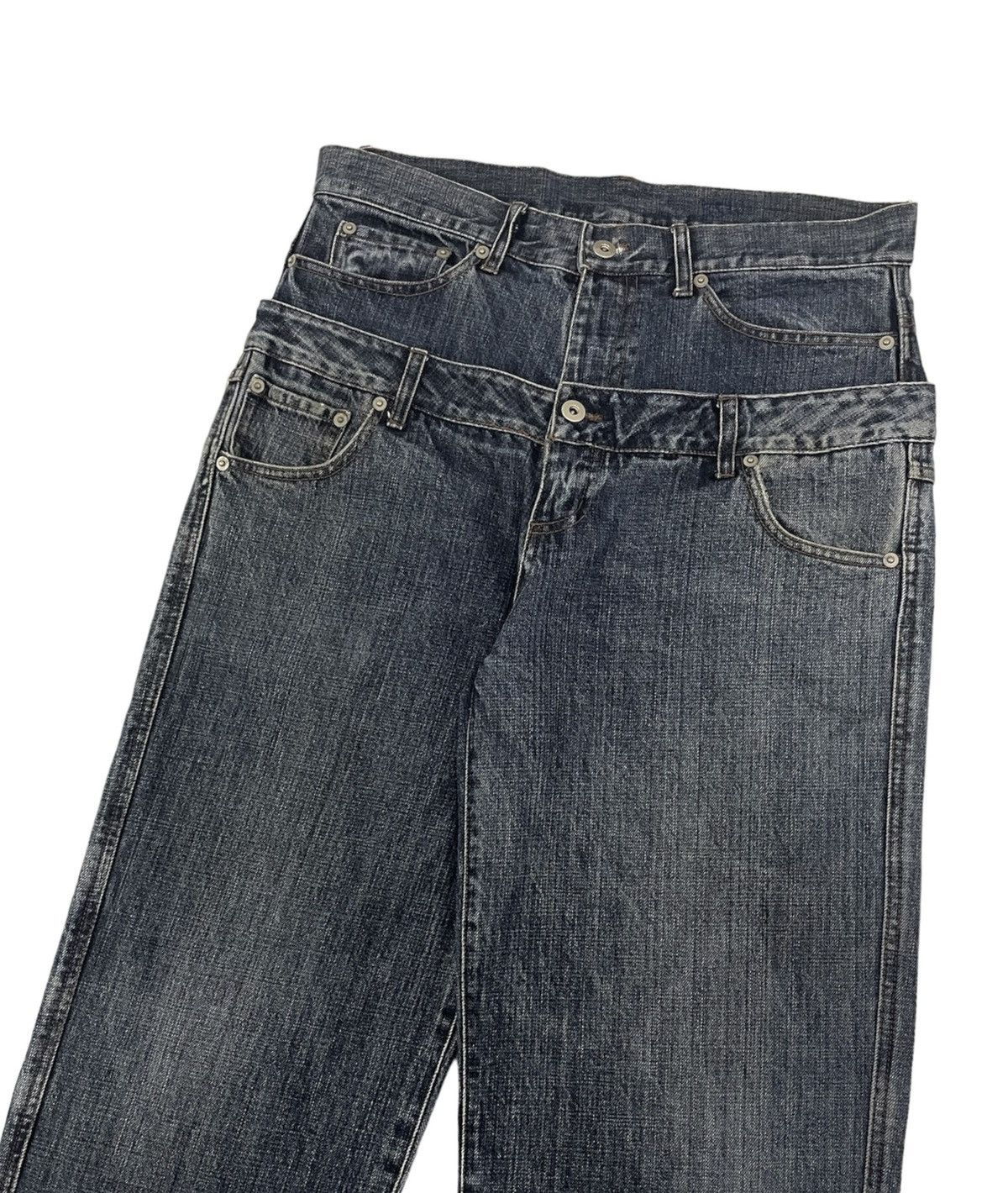 Japanese Brand × PPFM Thx Japan Double Waist Jeans 10 Pockets Size US 33 - 1 Thumbnail