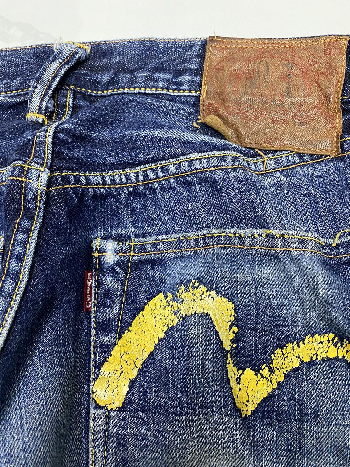 Evisu VINTAGE EVISU SEAGULL SELVEDGE DISTRESSED DENIM JEANS Size US 28 / EU 44 - 5 Thumbnail