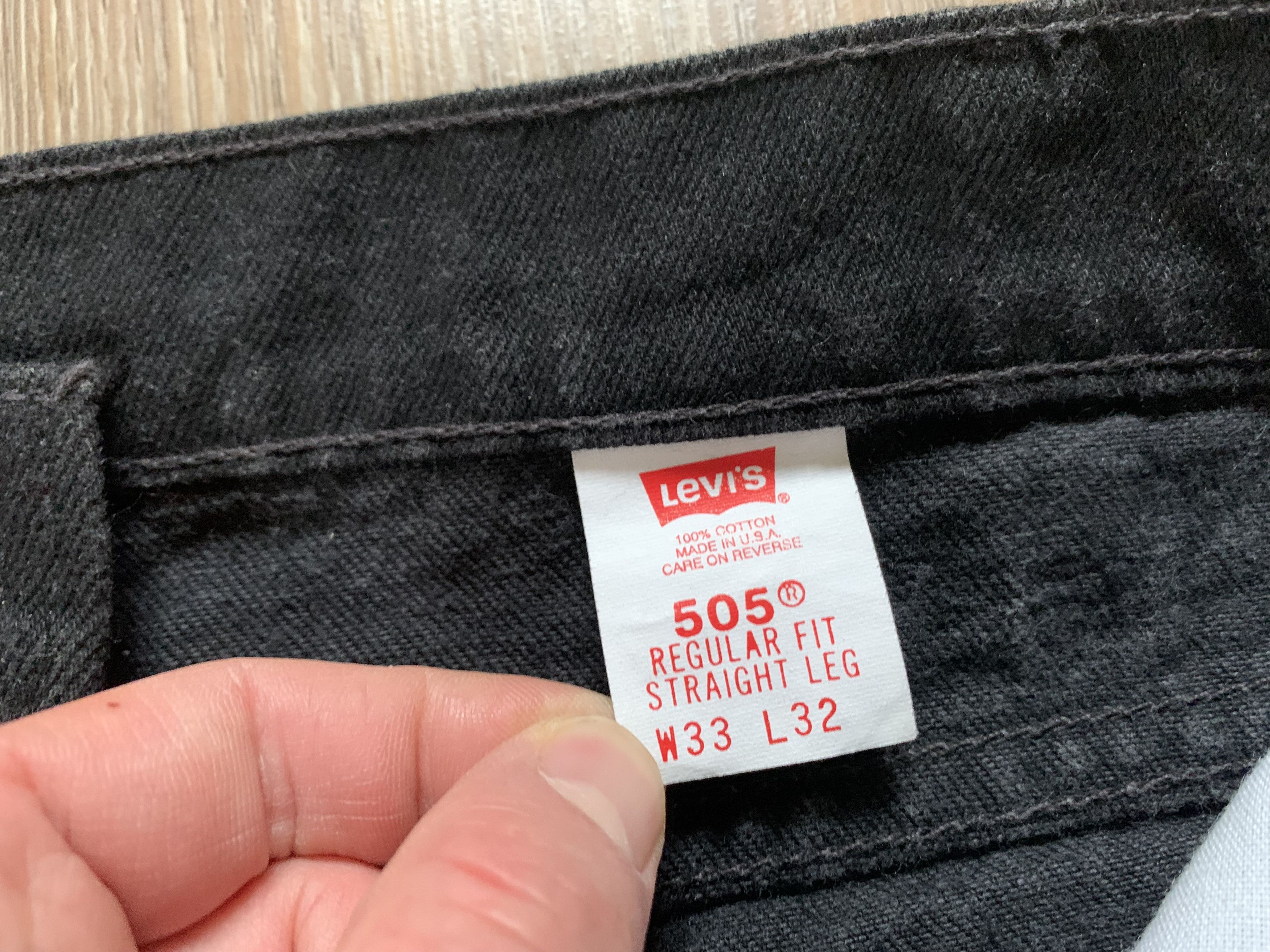 Levi's × Levi's Vintage Clothing × Vintage Levi's 505 Regular Fit Vintage Black Jeans Size US 33 - 9 Thumbnail