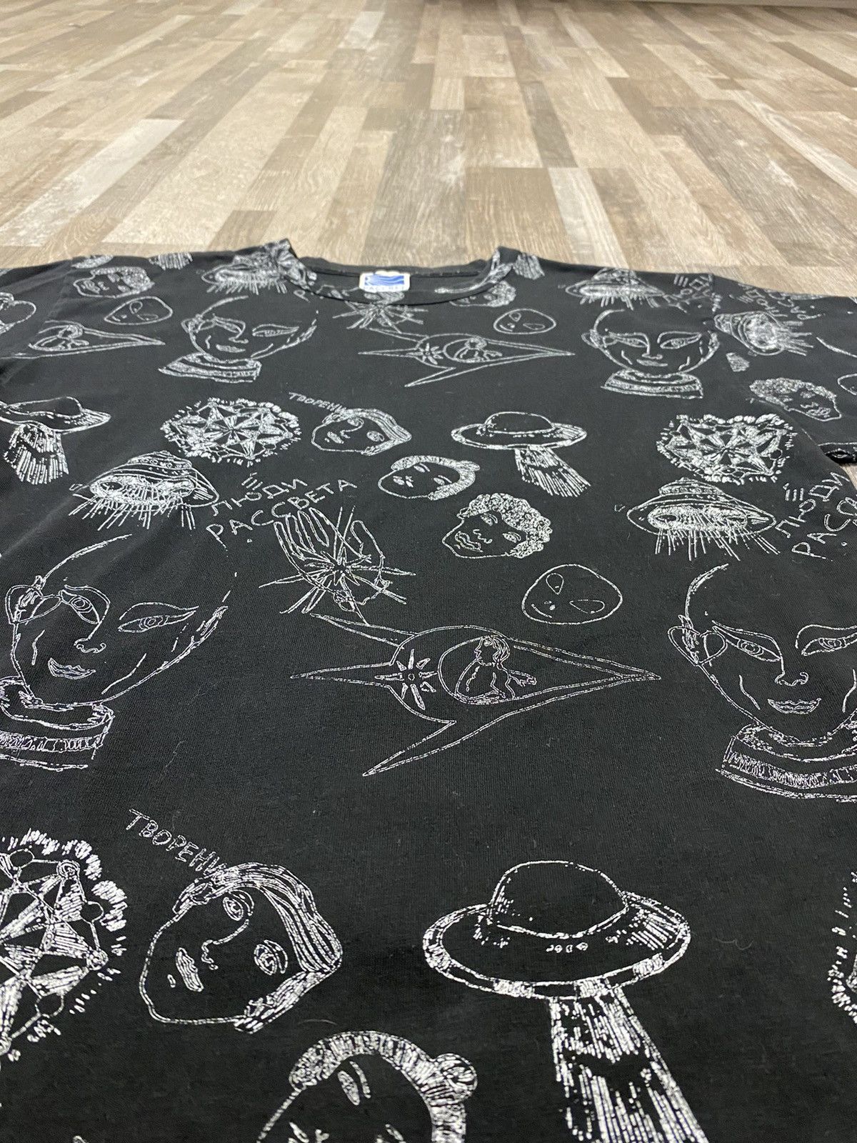 Gosha Rubchinskiy × PACCBET × Vintage Vintage Gosha Paccbet All Over Print Tee T Shirt Y2K AOP Size US M / EU 48-50 / 2 - 3 Thumbnail