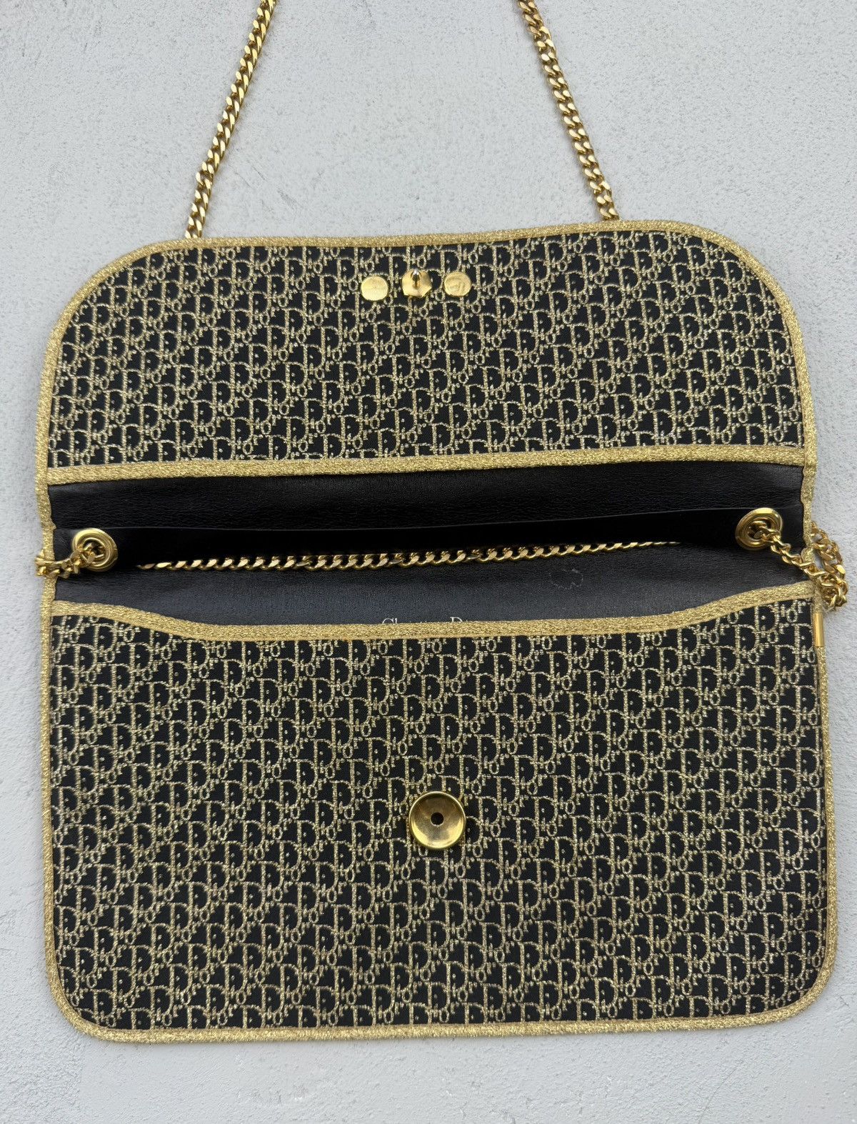 Dior Christian Dior Vintage Shoulder Bag – Monogram Gold & Black Size ONE SIZE - 6 Thumbnail