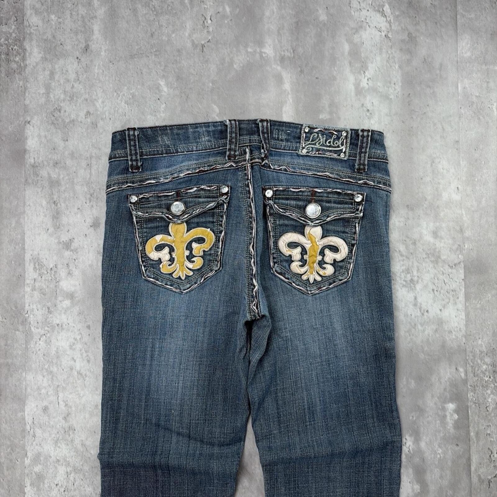 Other Y2K Dark Wash L.A. Idol USA Grunge Flared Gothic Denim Jeans Size 30" / US 8 / IT 44 - 3 Thumbnail