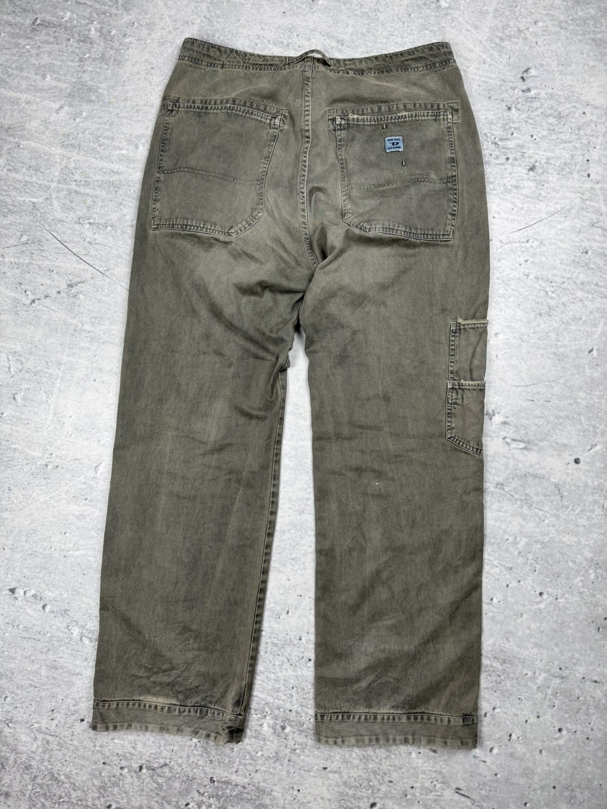 Diesel × Vintage ‼️Diesel 00s Avant-Garde denim pants cargo jeans Size US 35 - 4 Thumbnail