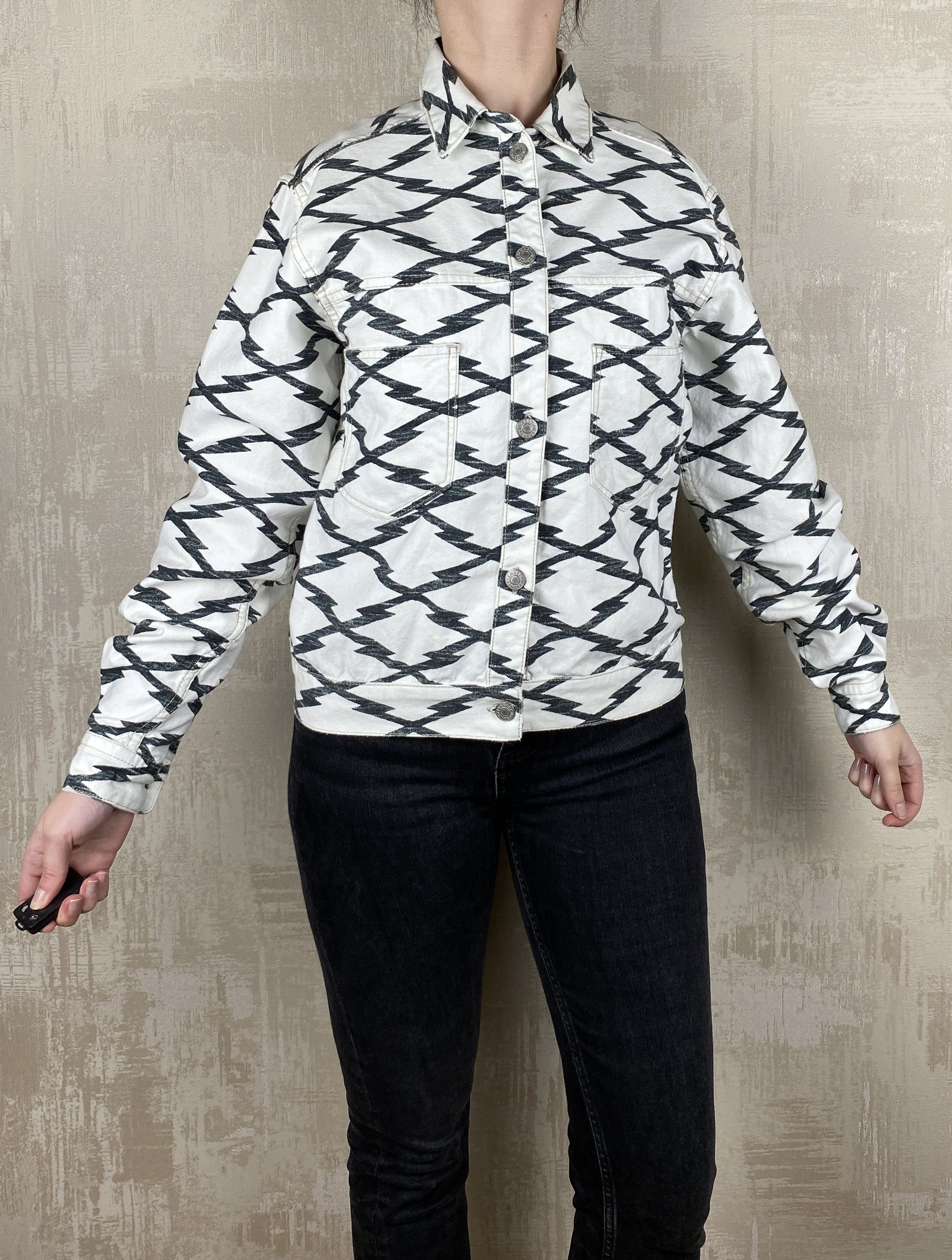 Isabel Marant Etoile Isabel Marant Etoile Cotton Grid Print Denim Jacket Size M / US 6-8 / IT 42-44 - 3 Thumbnail