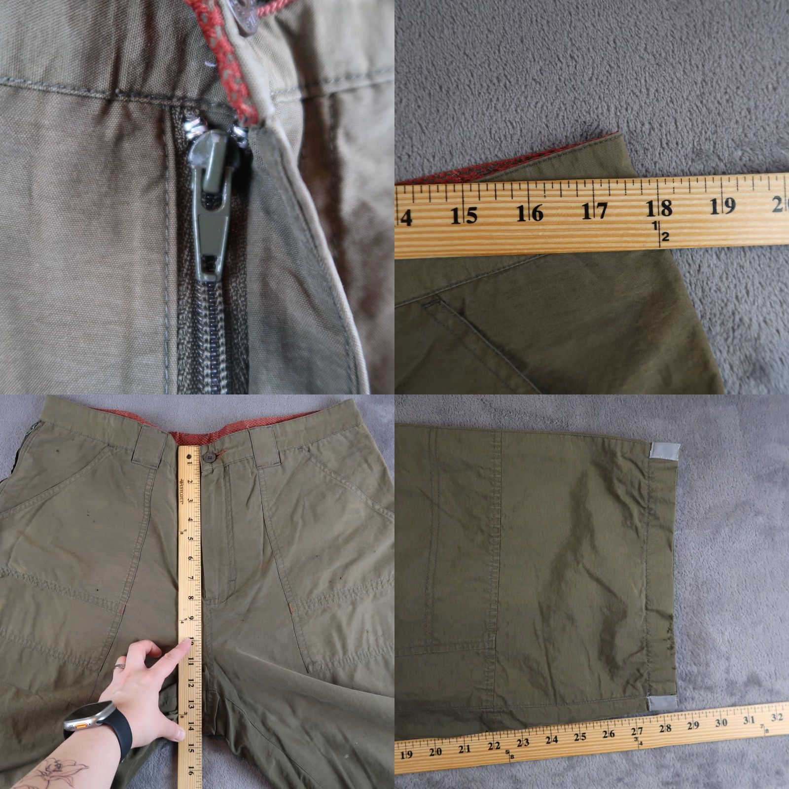 Lee VINTAGE Lee Pants Baggy Wide-Leg Nylon Green 36x30 Men’s 90s Y2K Logo accents Size US 36 / EU 52 - 8 Thumbnail