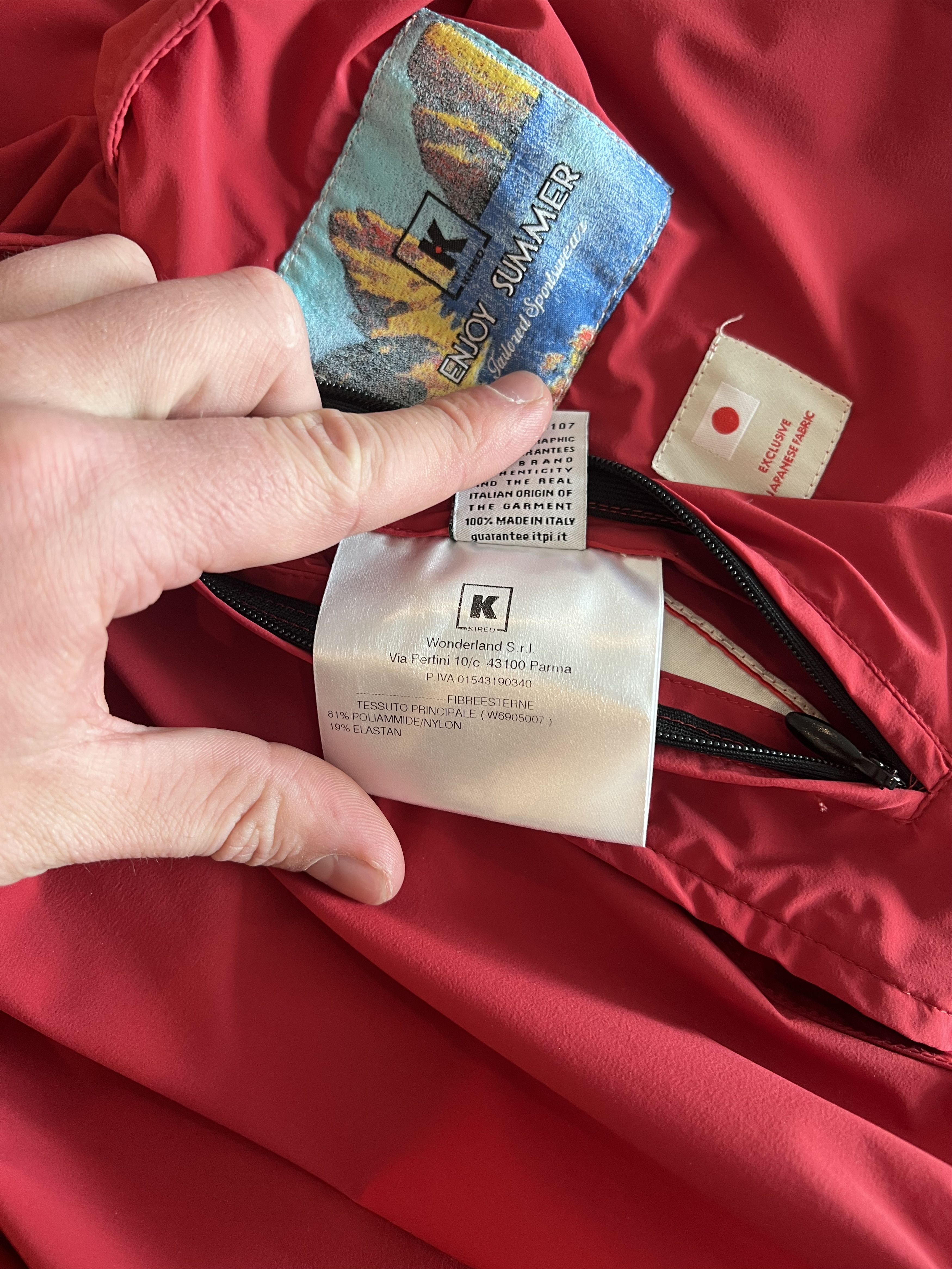 Kiton Kired By Kiton Men's Red Windbreaker- Medium Size US M / EU 48-50 / 2 - 4 Thumbnail