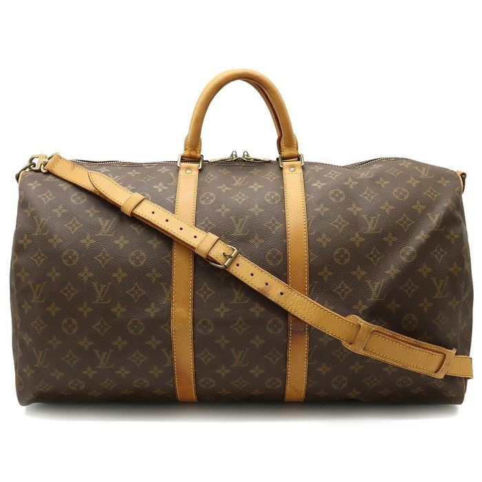 Louis Vuitton Monogram Keepall Bandouliere 55 Boston Bag Shoulder M41414