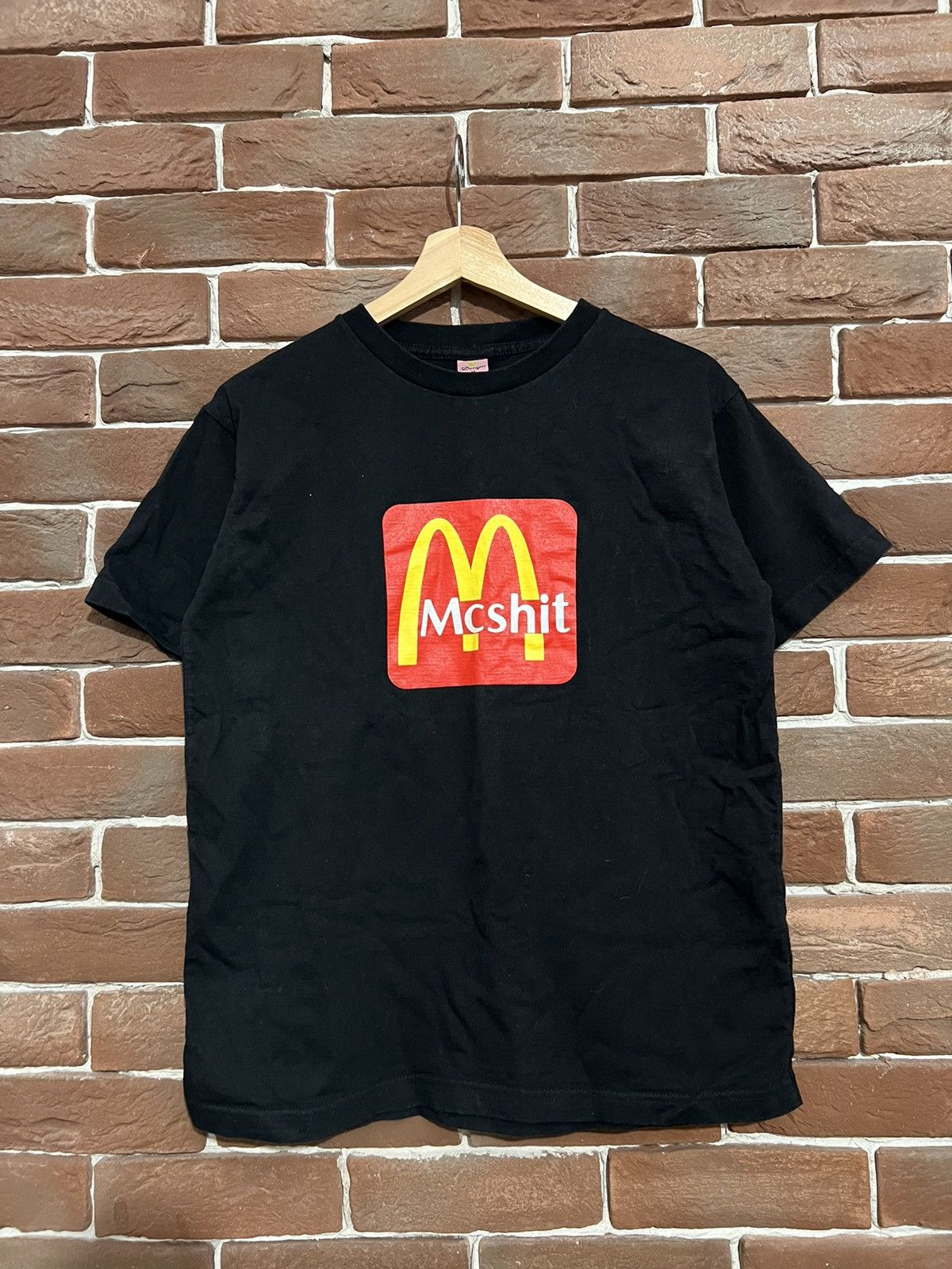 Vintage Vintage 00s McDonalds M Mcshit T-shirt makdonalds parody Size US M / EU 48-50 / 2 - 1 Thumbnail