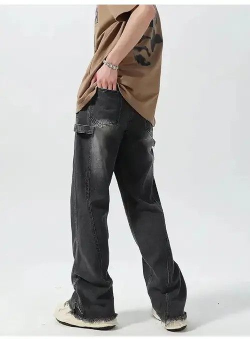 Jean Straight Casual Split Zipper Leg Jeans Size US 32 / EU 48 - 4 Thumbnail