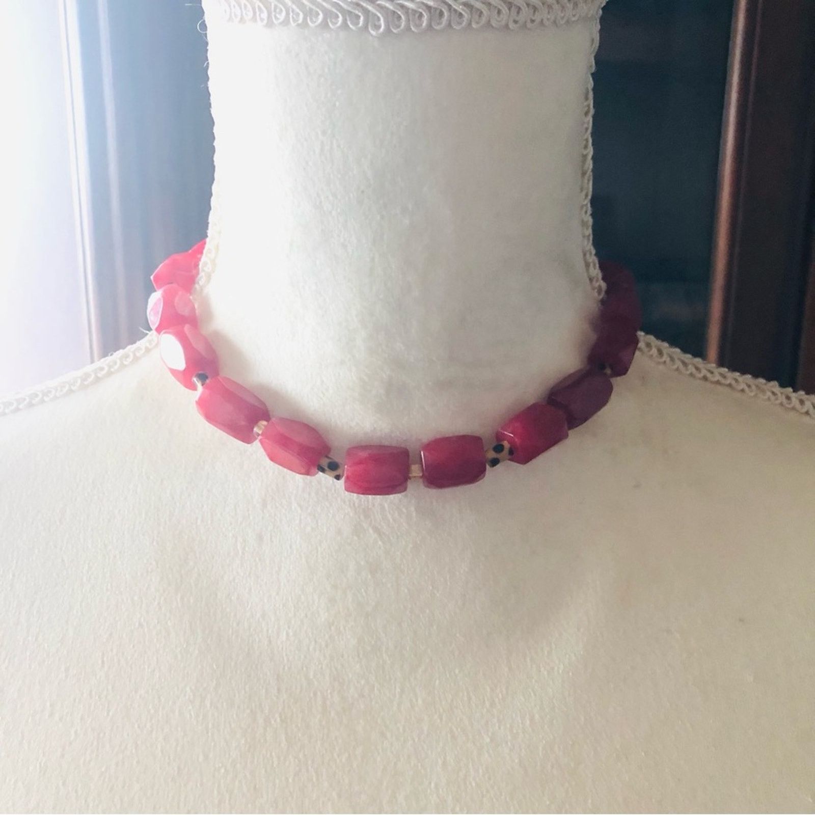 Handmade Fire and Ice crackle quartz faceted stone 925 necklace Size ONE SIZE - 4 Thumbnail
