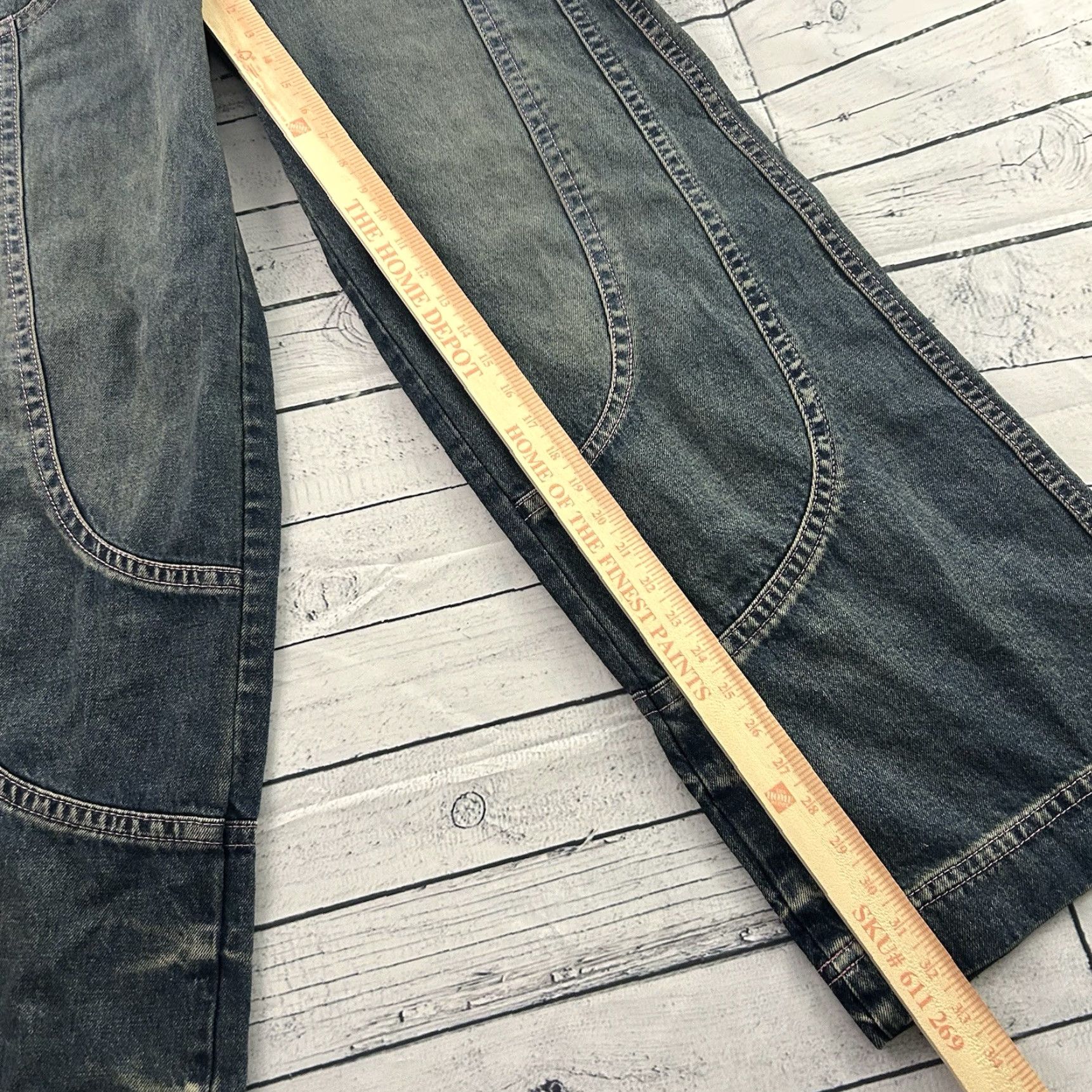 Vintage A.LAB 26" Mega Denim Blue Jeans Women's 0 Super Baggy Rave - Jeans, Women, 26, Blue, Denim, Wide-Leg, 5-Pocket Design, Regular, 0, A.LAB Size 26" / US 2 / IT 38 - 2 Thumbnail
