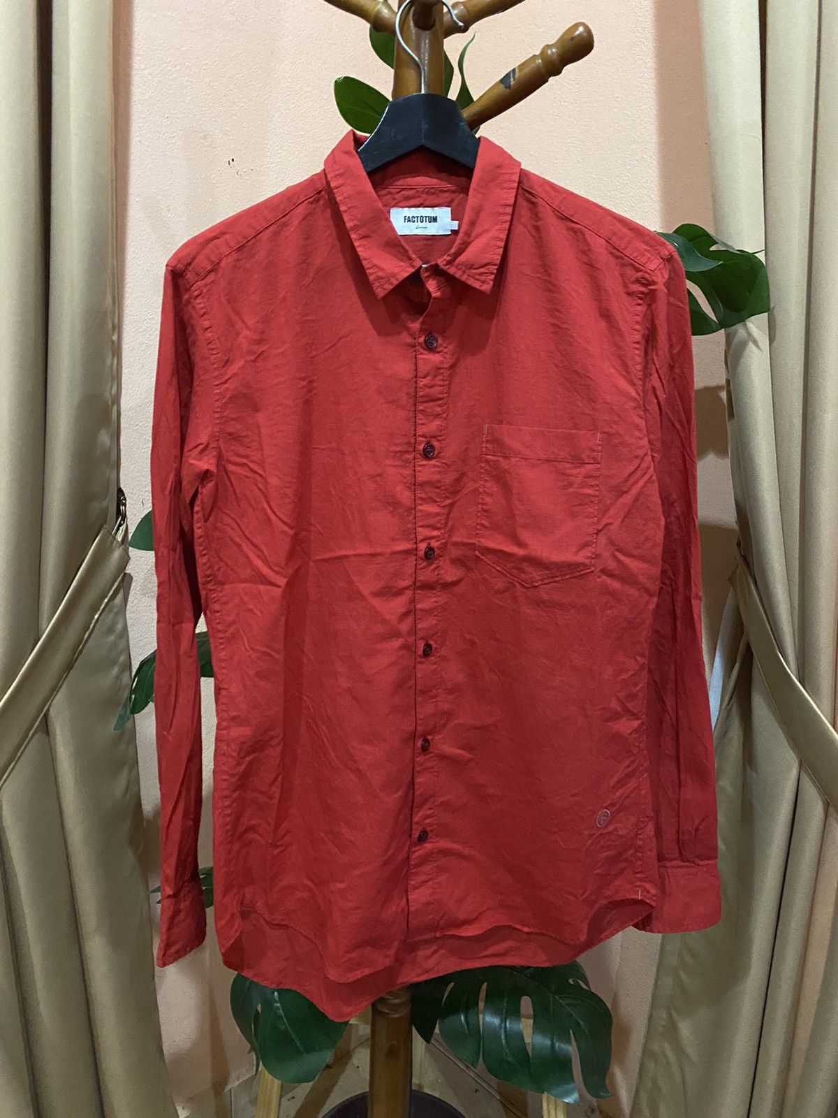 FACTOTUM VINTAGE FACTOTUM RED SHIRT MADE IN JAPAN 90S COTTON-WOOL Size US S / EU 44-46 / 1 - 1 Thumbnail