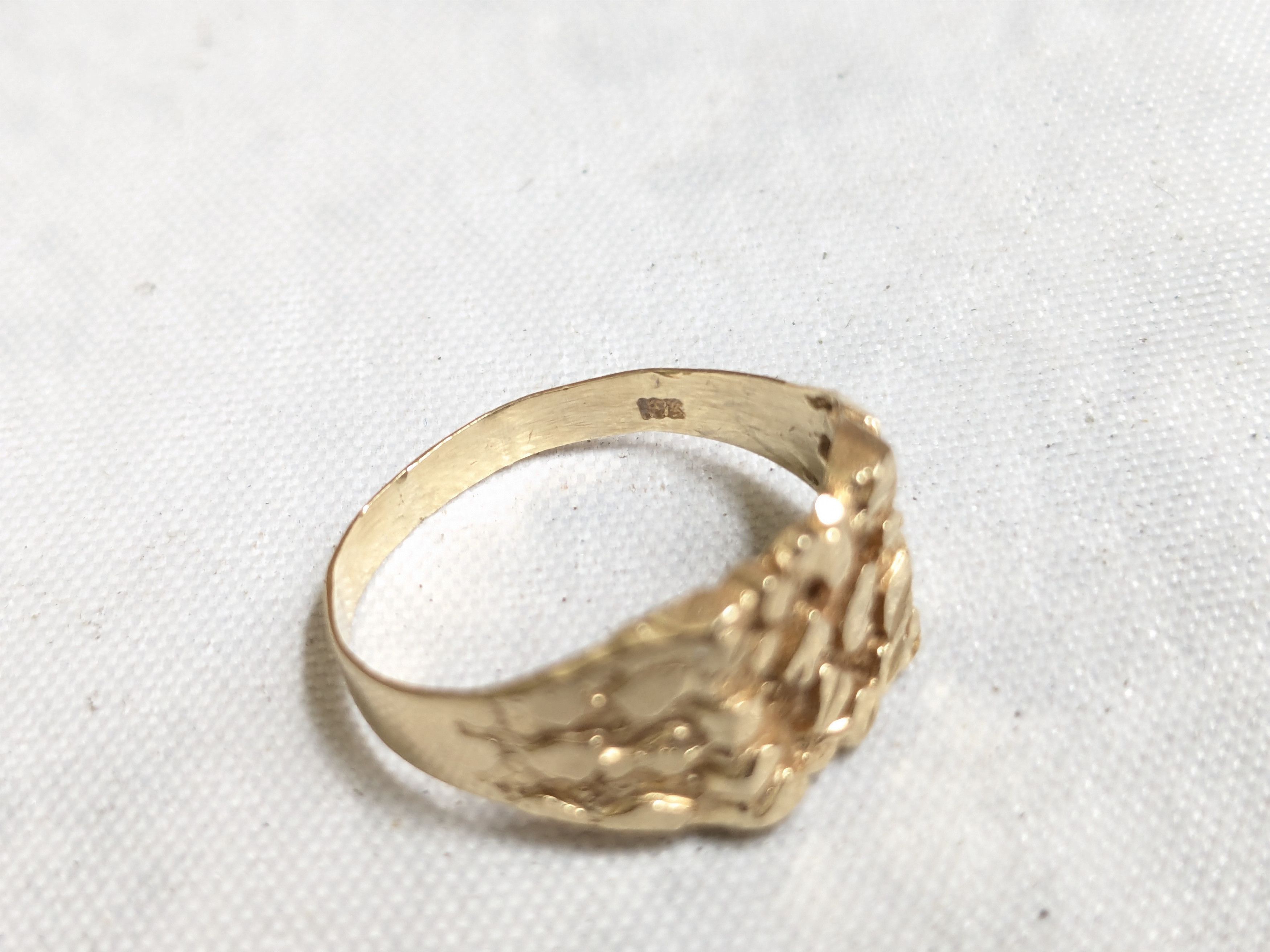 Jewelry Vintage 10k Yellow Gold Nugget Ring Size 8.75 Size ONE SIZE - 6 Thumbnail