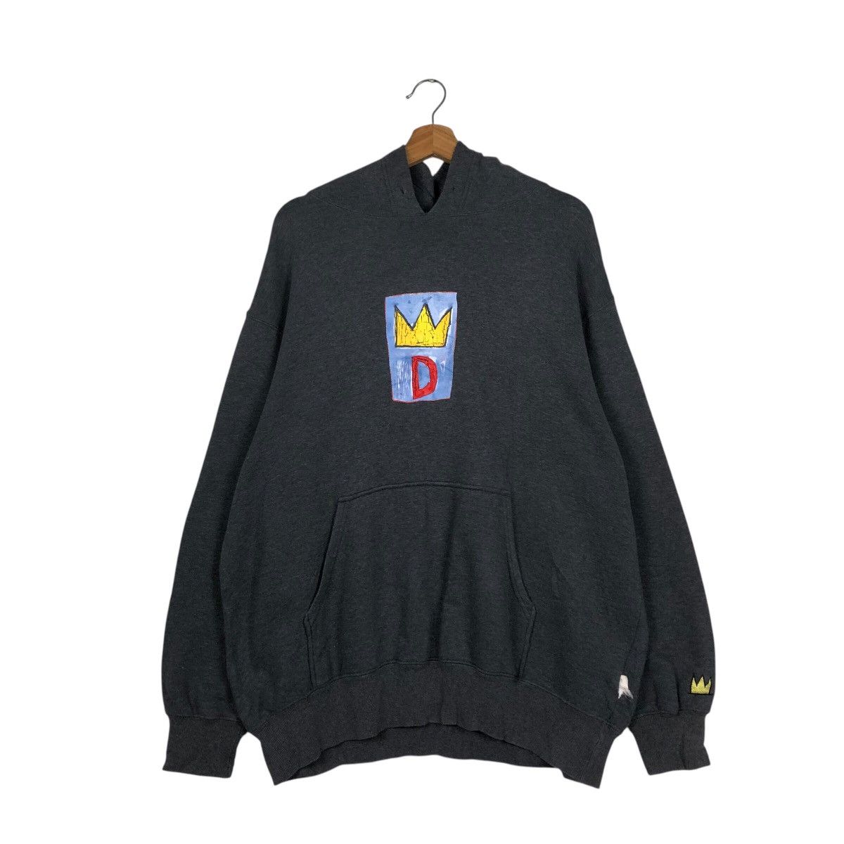 Japanese Brand 📌Vintage Hoodie Pull Over Jean Michel Basquiat Big Logo Size US XL / EU 56 / 4 - 9 Thumbnail