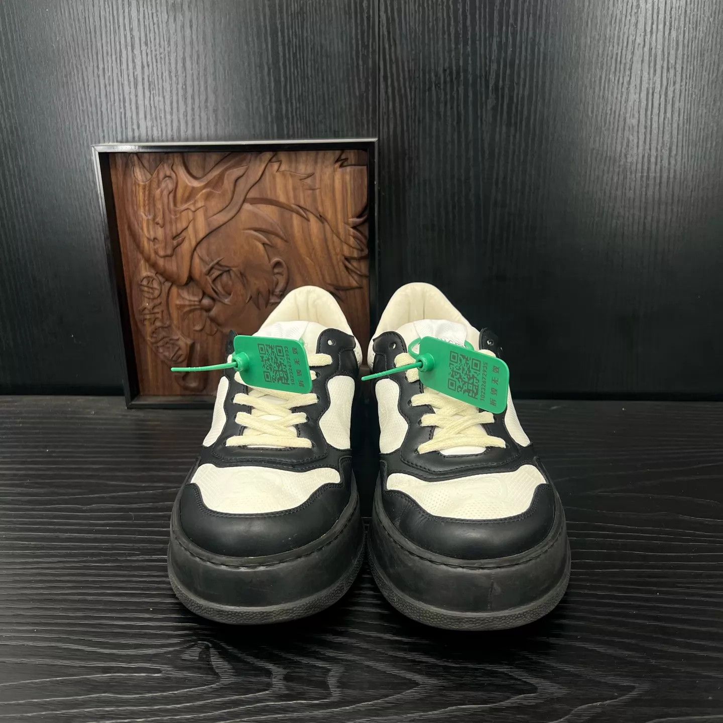 Gucci Gucci Black & White Cookie Sneakers US 6.5 / EU 40.5 Size US 7.5 / EU 40-41 - 4 Thumbnail