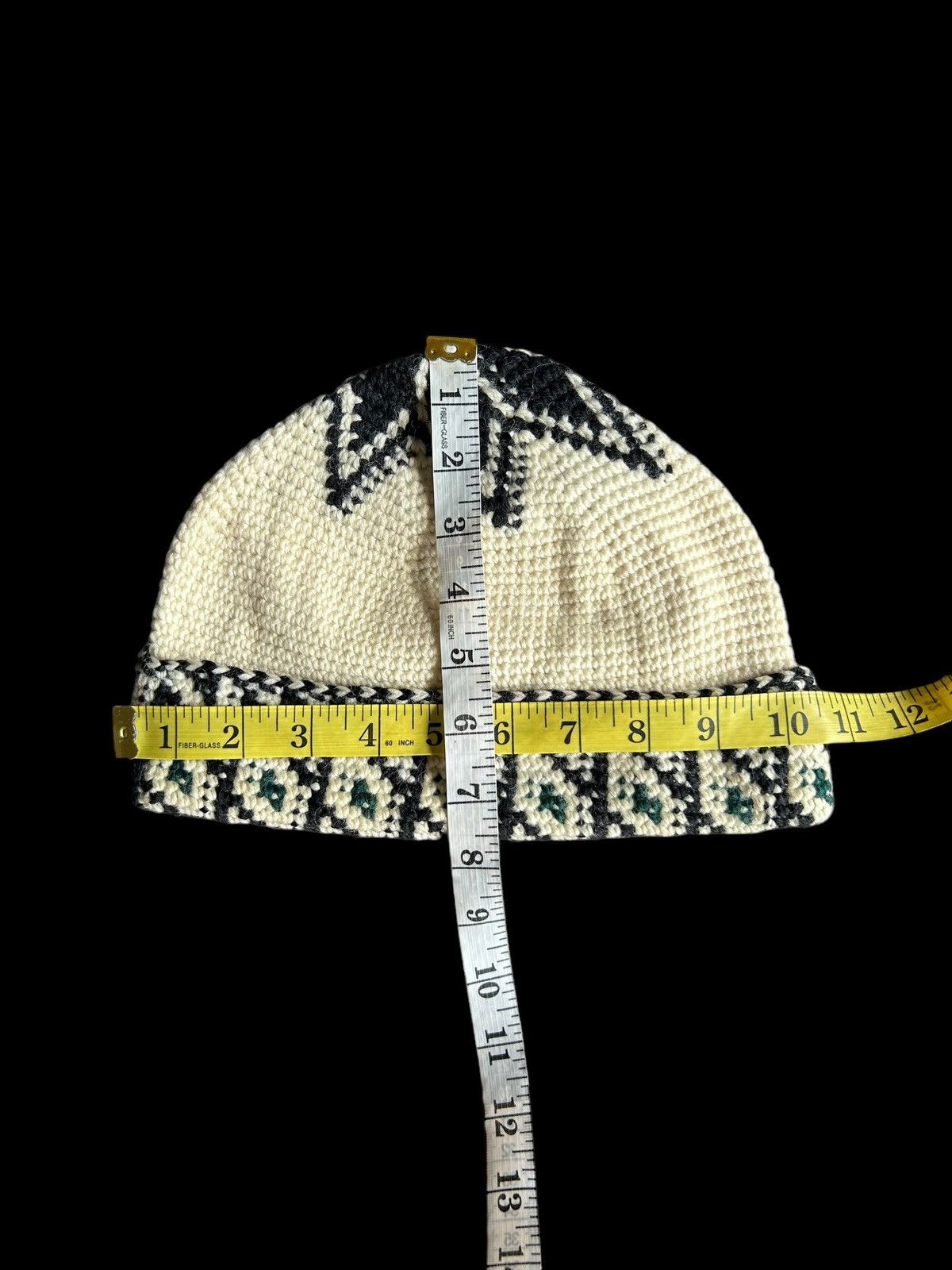 Japanese Brand × Kapital × Vintage Crochet Knitted handmade Beanie Hats Rare Design ☠️☠️ Size ONE SIZE - 8 Thumbnail