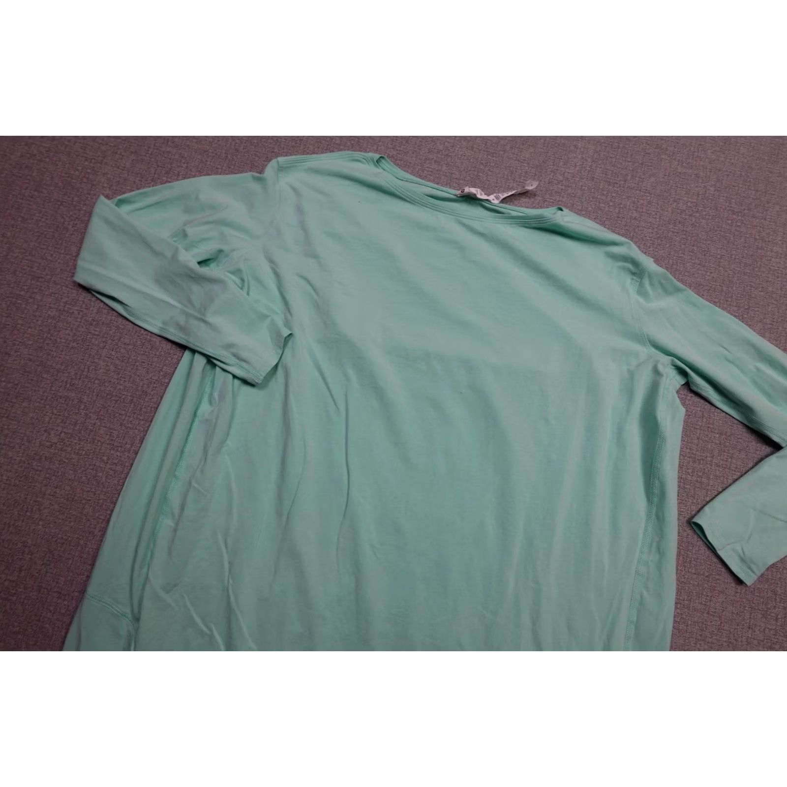 Lululemon Lululemon T-Shirt Dress Womens 6 Green Jersey 3/4 Sleeve Boat Neck Short Dress Casual Size M / US 6-8 / IT 42-44 - 2 Thumbnail