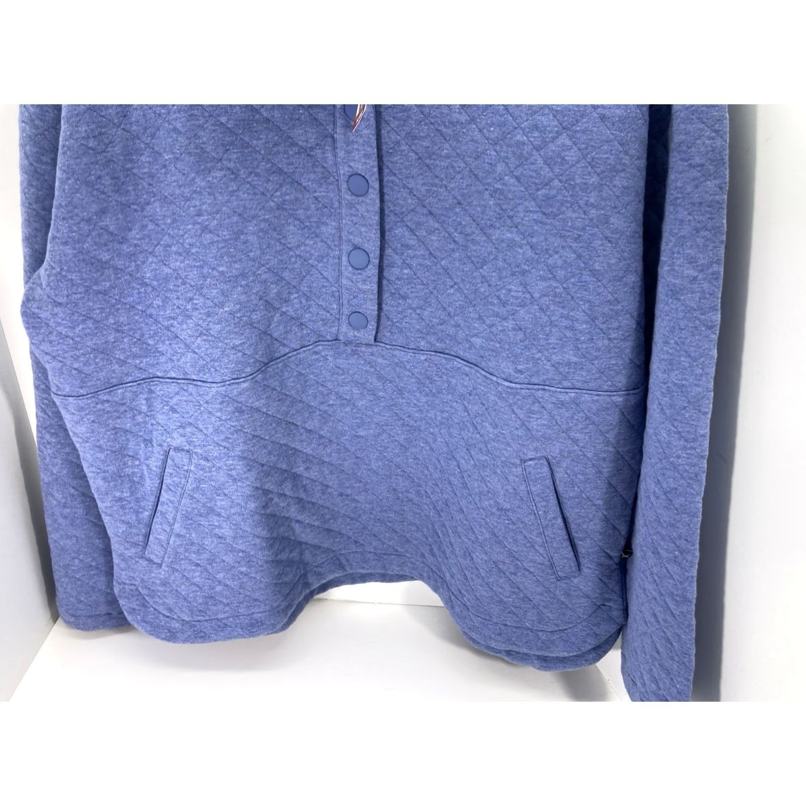 Eddie Bauer VINTAGE Eddie Bauer Quilted Sweater Women XL Blue Long Sleeve Pullover Cotton Blend Mens Size XL / US 12-14 / IT 48-50 - 3 Thumbnail