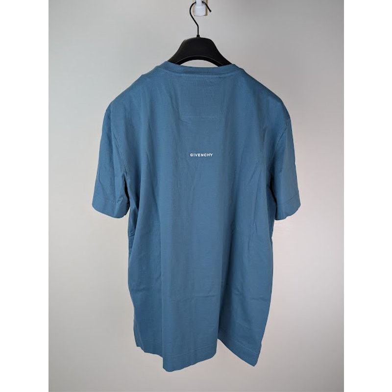 Givenchy o1rshd1 Slim Fit Embroidered Logo T-Shirt in Blue /White 3XL Size US XXL / EU 58 / 5 - 17 Thumbnail