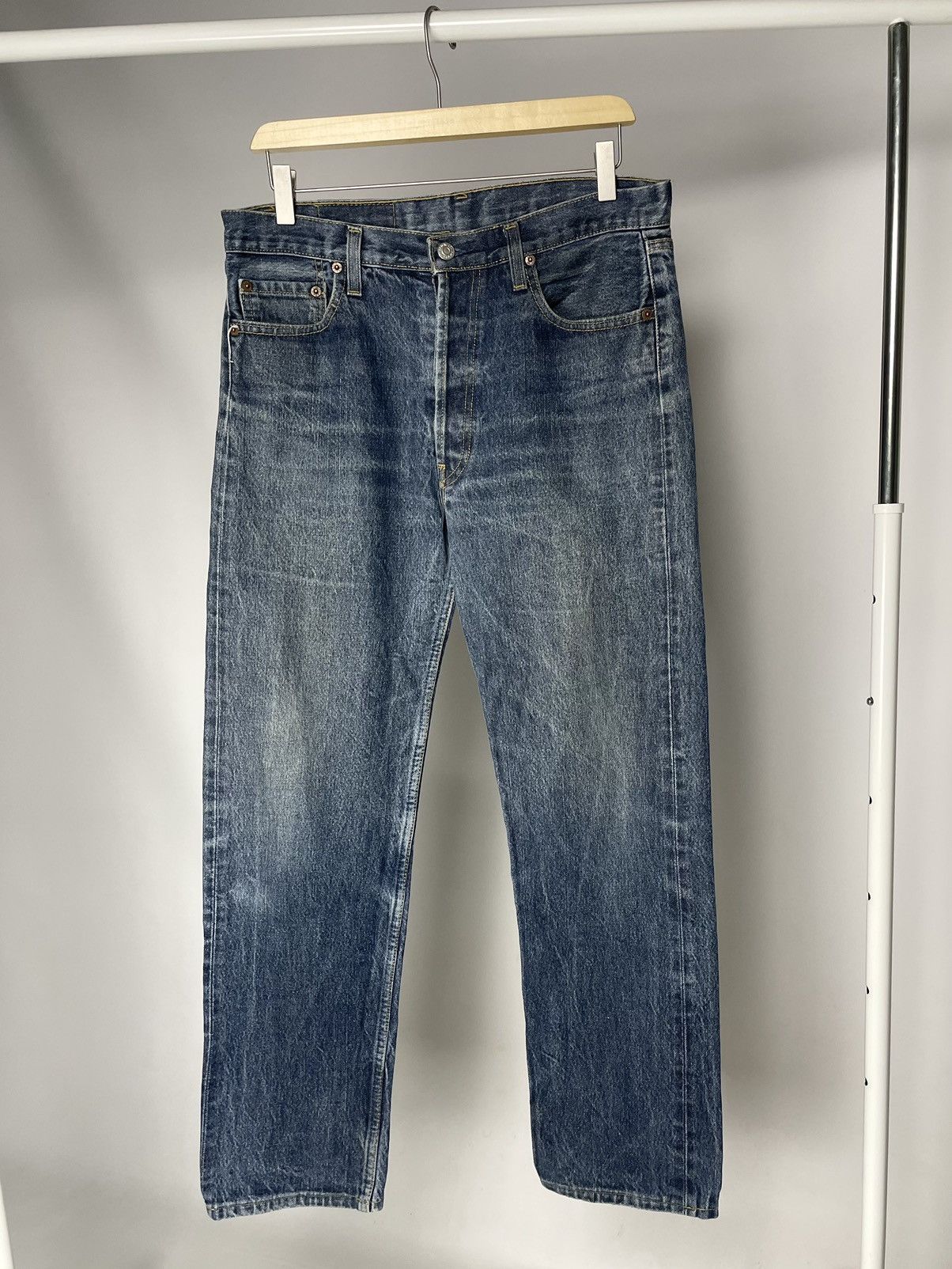 Levi's Vintage Clothing Levi’s 501 ( Size 33 ) Vintage Mud Washed Denim Jeans Pants Size US 33 - 7 Thumbnail