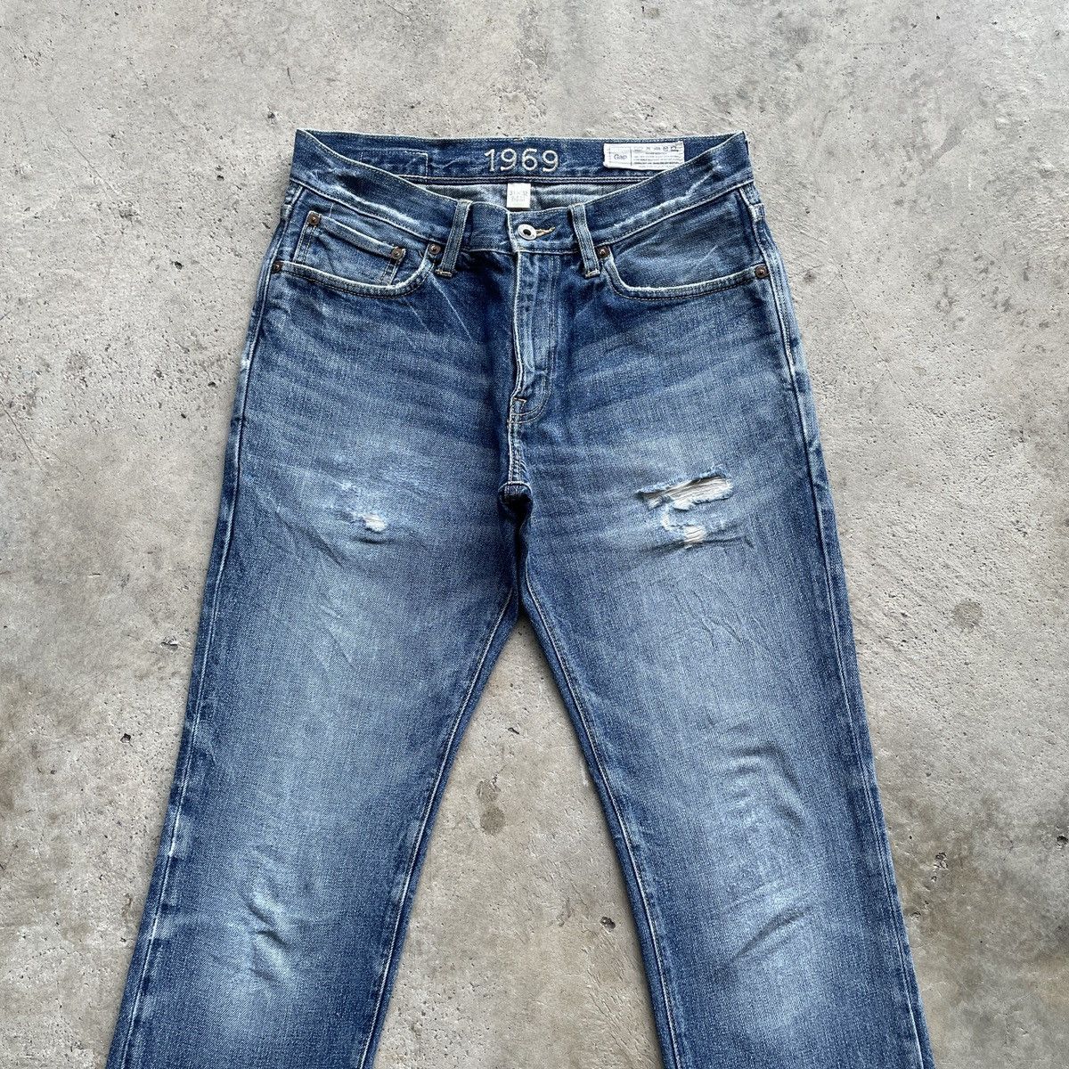 Gap Vintage Gap Faded Jeans SlimFit Distressed Denim Pants W30 Size US 30 / EU 46 - 3 Thumbnail