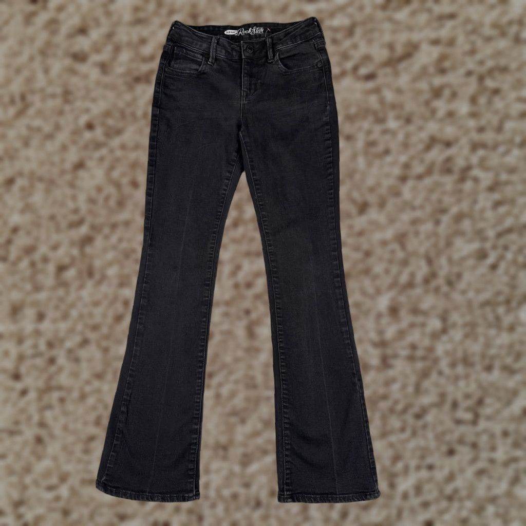 Old Navy Old Navy Women's Black Denim Bootcut Jeans 25x30 Vintage Retro 90s Flare Low Rise Size 42" / US 20 - 1 Thumbnail