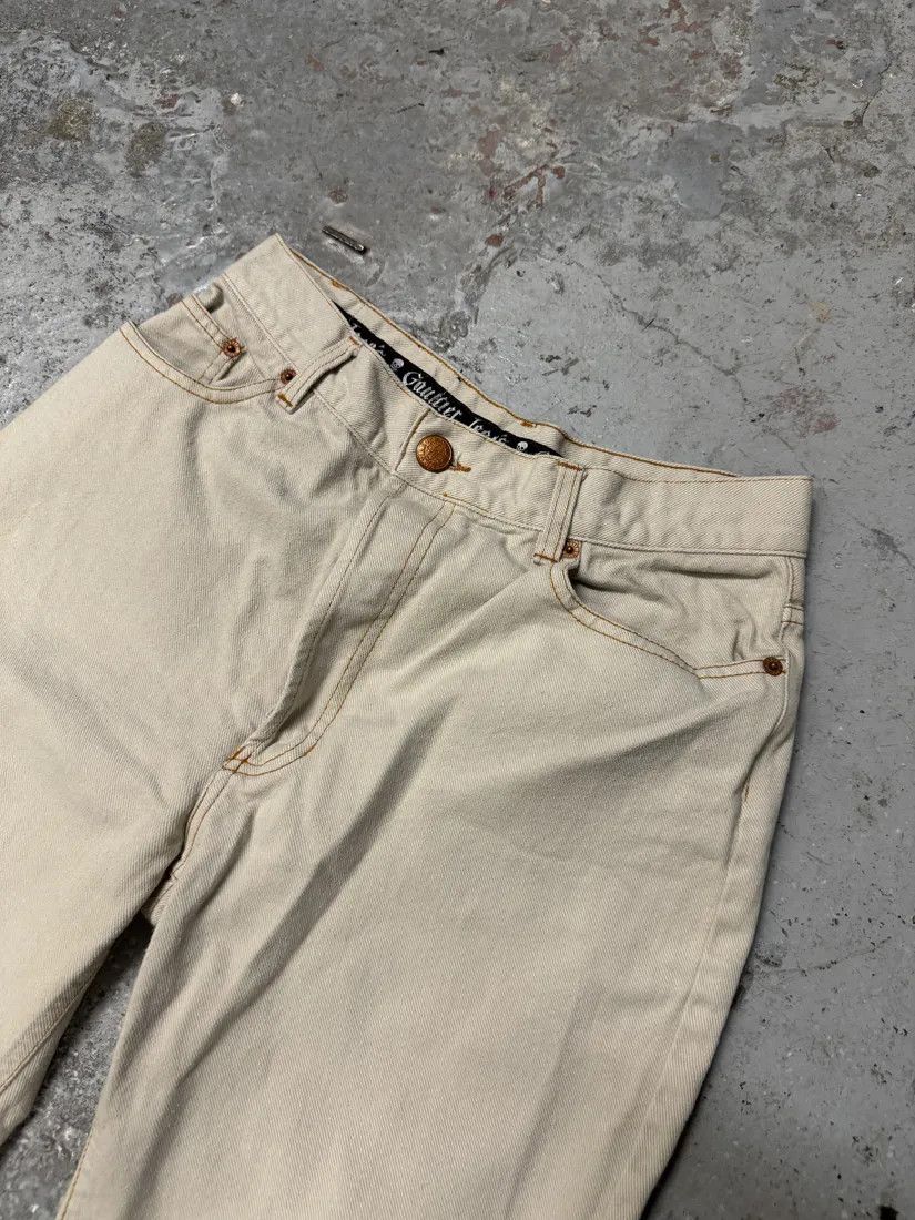 Jean Paul Gaultier × Vintage 2000s Jean Paul Gaultier Minimalist Beige Pants Size 25" / US 0 / IT 36 - 10 Thumbnail