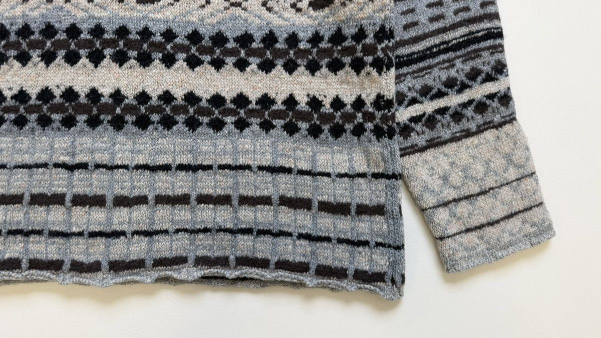 Dries Van Noten Illusion Patterned Knit Wool Sweater Size US L / EU 52-54 / 3 - 11 Thumbnail