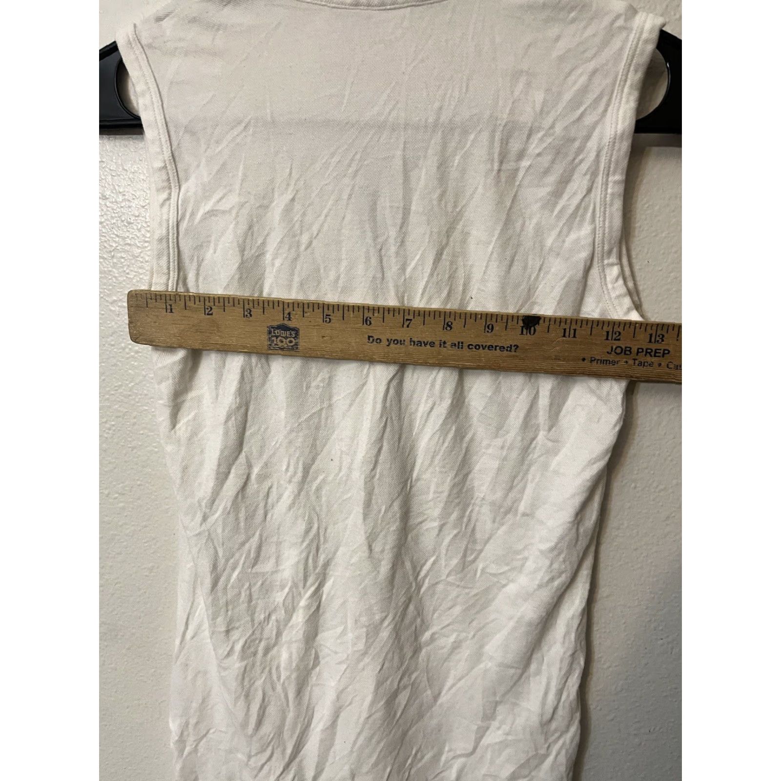Tory Burch VINTAGE Tory Burch Polo Shirt Women XS White Knit Sleeveless Ruffle Logo Casual Size XXS / US 00 / IT 34 - 4 Thumbnail