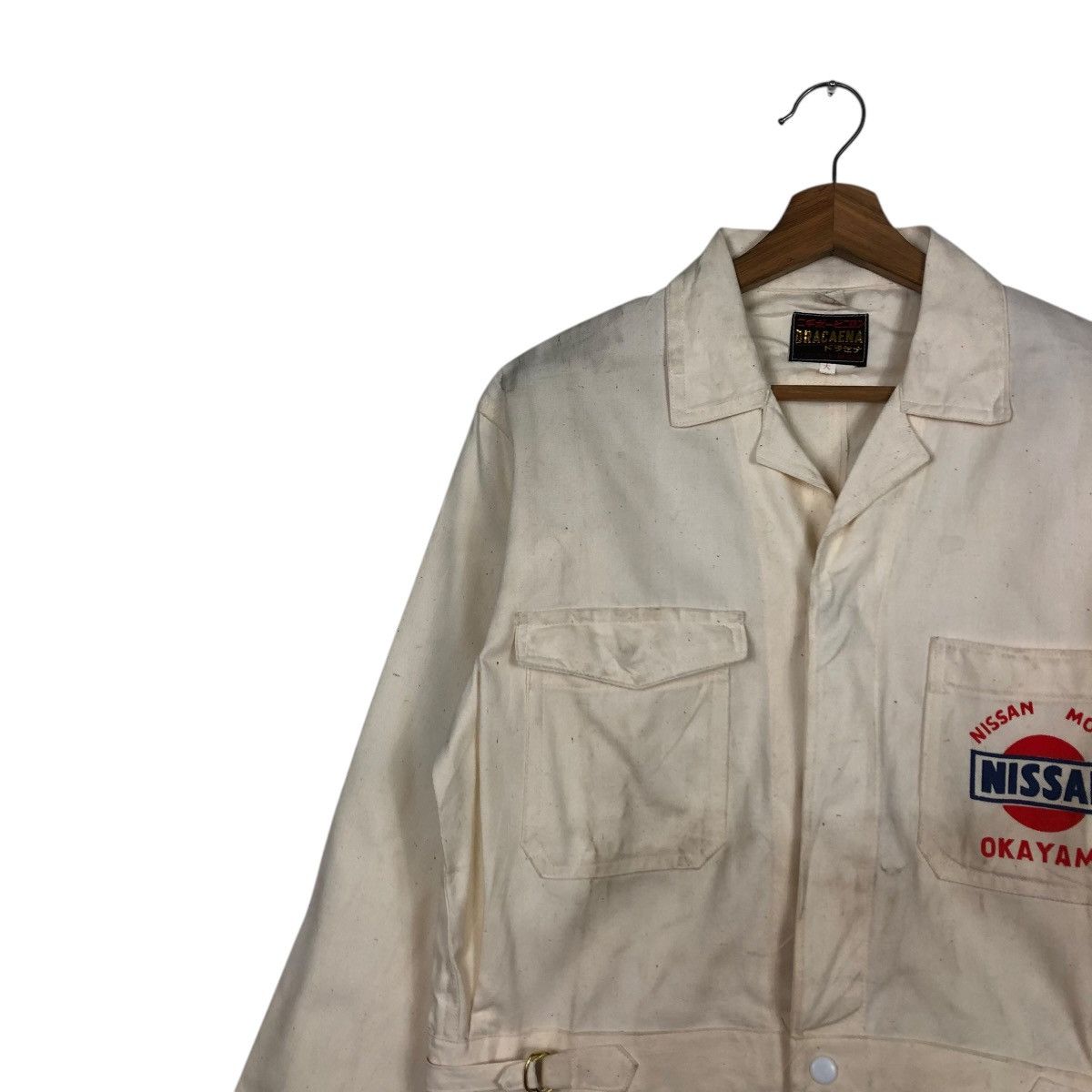 Vintage 🔥VINTAGE WORKER COVERALL NISSAN MOTOR OKAYAMA BIG LOGO Size US 36 / EU 52 - 7 Thumbnail