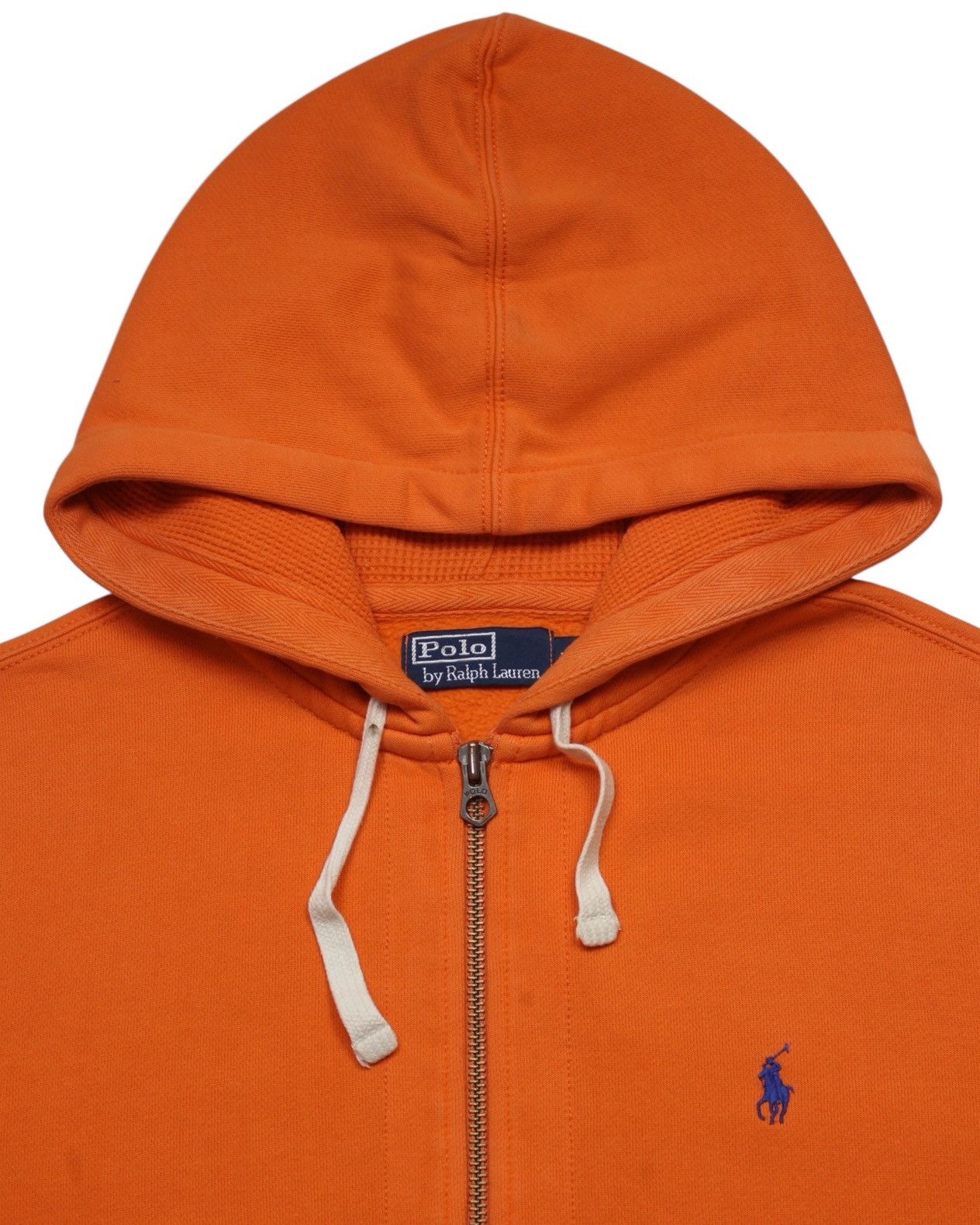 Polo Ralph Lauren 2000S POLO BY RALPH LAUREN ORANGE ZIP-UP HEAVY HOODIE Size US L / EU 52-54 / 3 - 4 Thumbnail