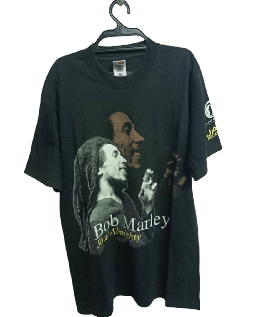 Bob Marley × Rap Tees × Vintage Rare Vintage 90's Bob Marley "Soul Almighty" by JAD RECORD Size US L / EU 52-54 / 3 - 2 Thumbnail