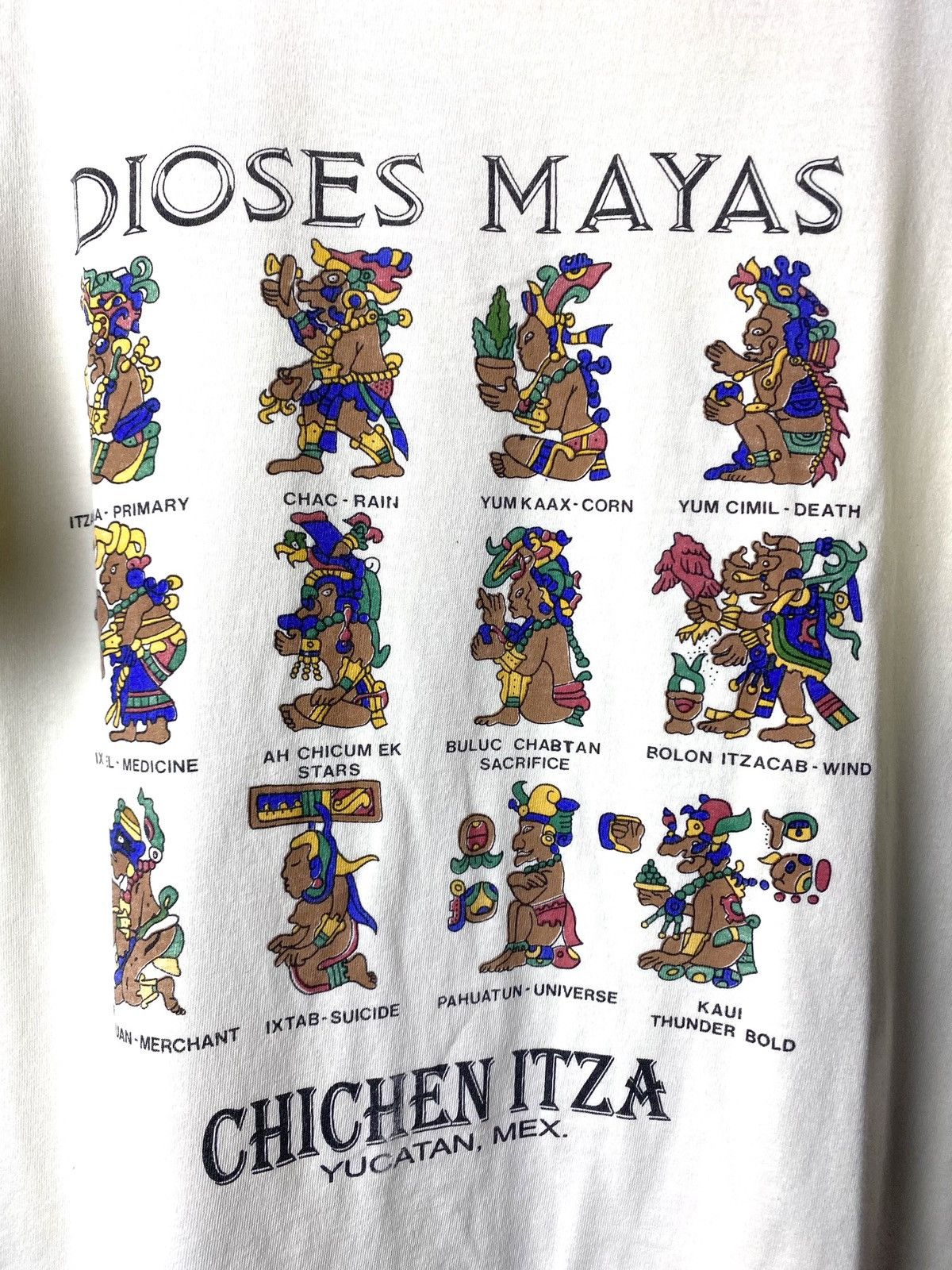 Vintage Vintage 1990’s Dioses Mayas Chichen Itza T Shirt Size US XL / EU 56 / 4 - 2 Thumbnail