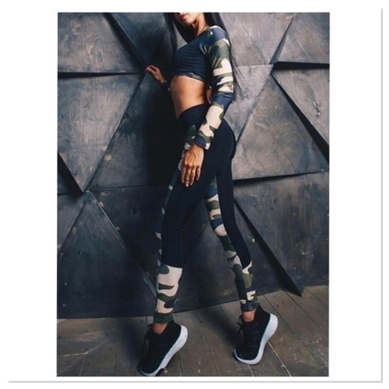 Designer Camo Workout Coord Set NWT​​​​​​​​ Size 32" / US 10 / IT 46 - 2 Thumbnail