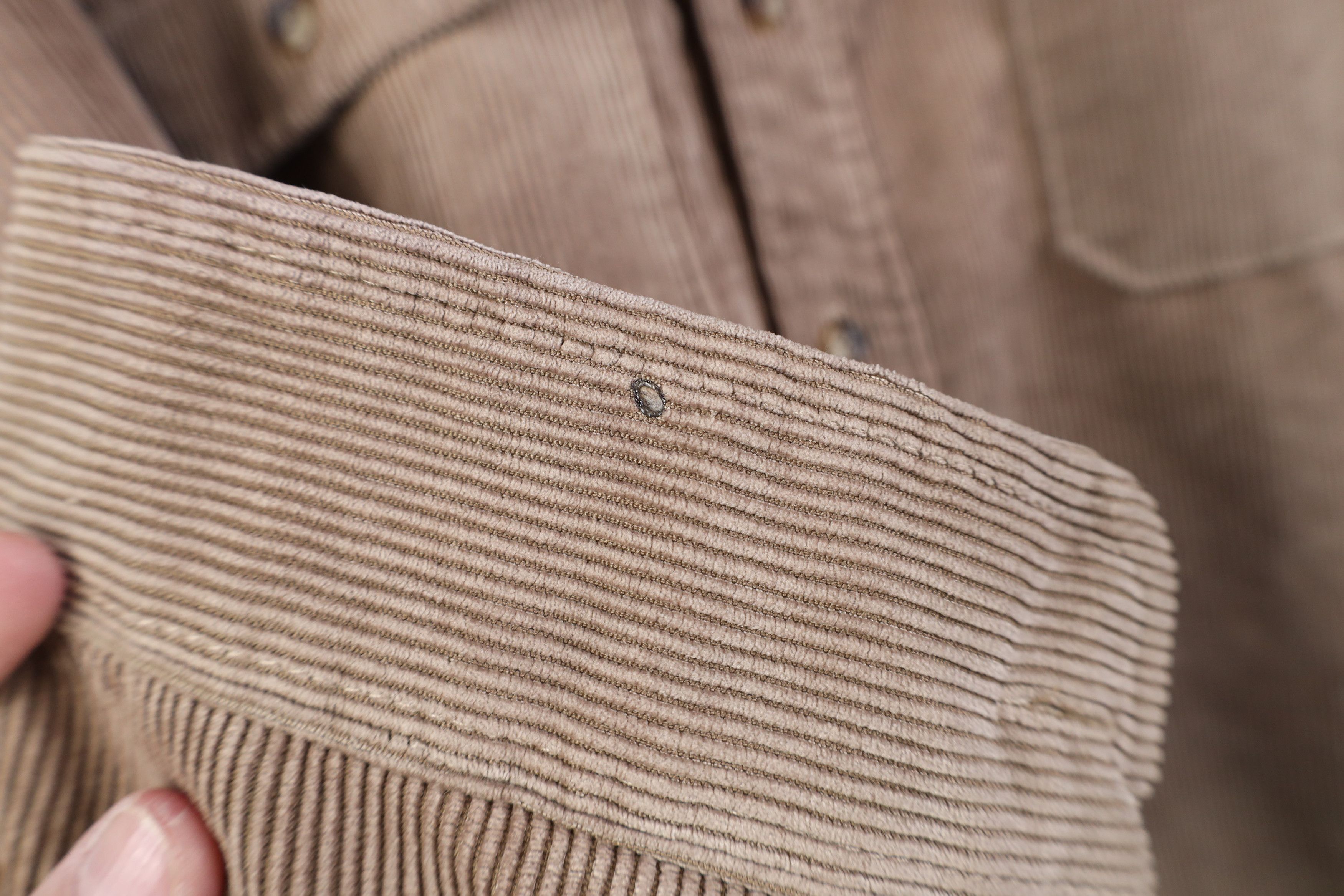 Vintage Vintage 90s Streetwear Pocket Corduroy Collared Button Shirt Size US L / EU 52-54 / 3 - 9 Thumbnail
