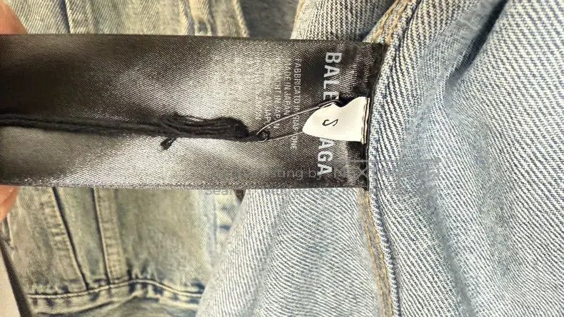 Balenciaga Balenciaga Water-washed effect denim jacket women's blue Size S / US 4 / IT 40 - 3 Thumbnail