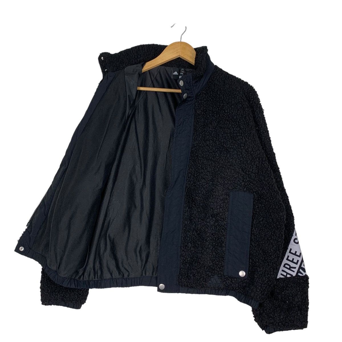 Adidas ADIDAS THREES LOGO STRIPE DEEP PILE FLEECE JACKET #1008-C45 Size US S / EU 44-46 / 1 - 9 Thumbnail