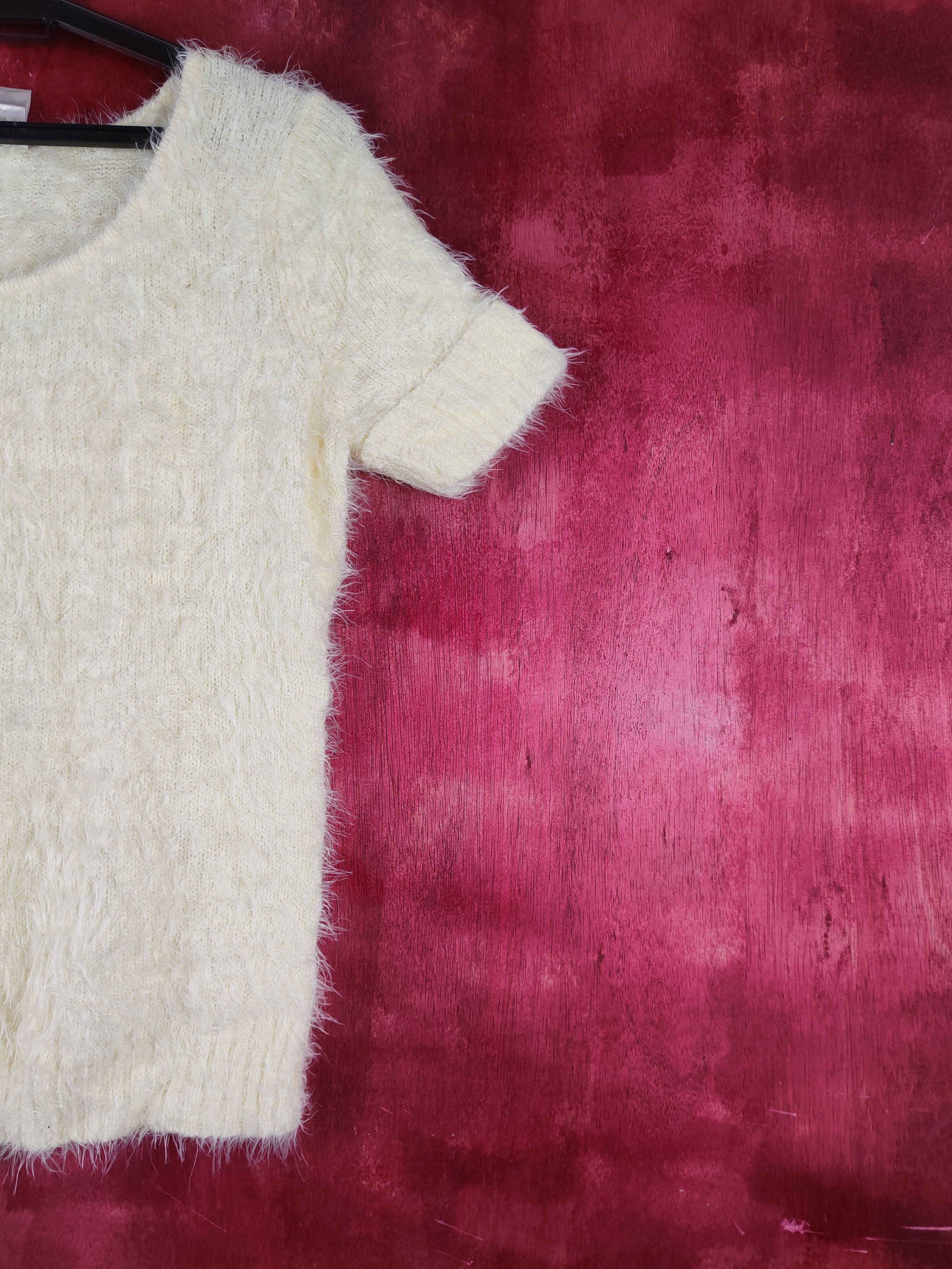 Japanese Brand × Vintage Vintage Matty M Yellow Fur Mohair Knitwear Size L / US 10 / IT 46 - 5 Thumbnail